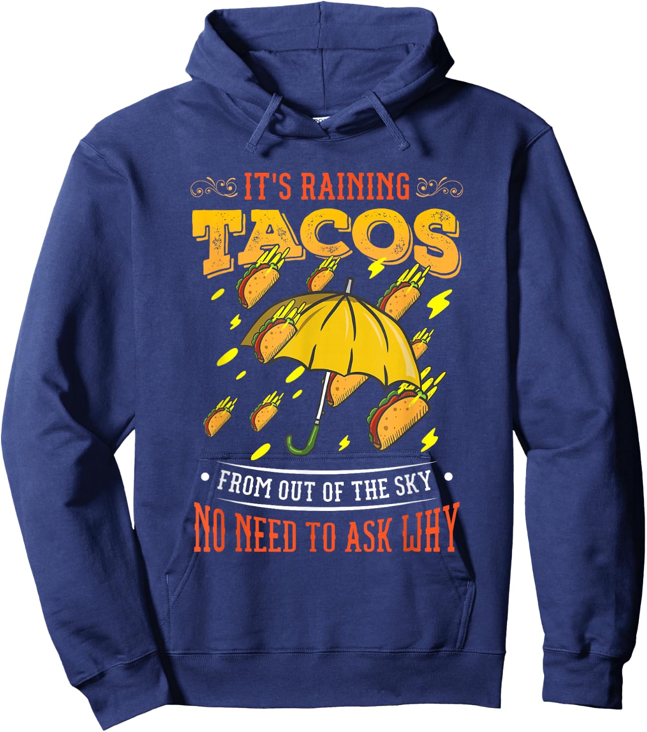 It's Raining Tacos Funny Taco Kids Girls Boys Gift Hoodie - Hoodie | Navy