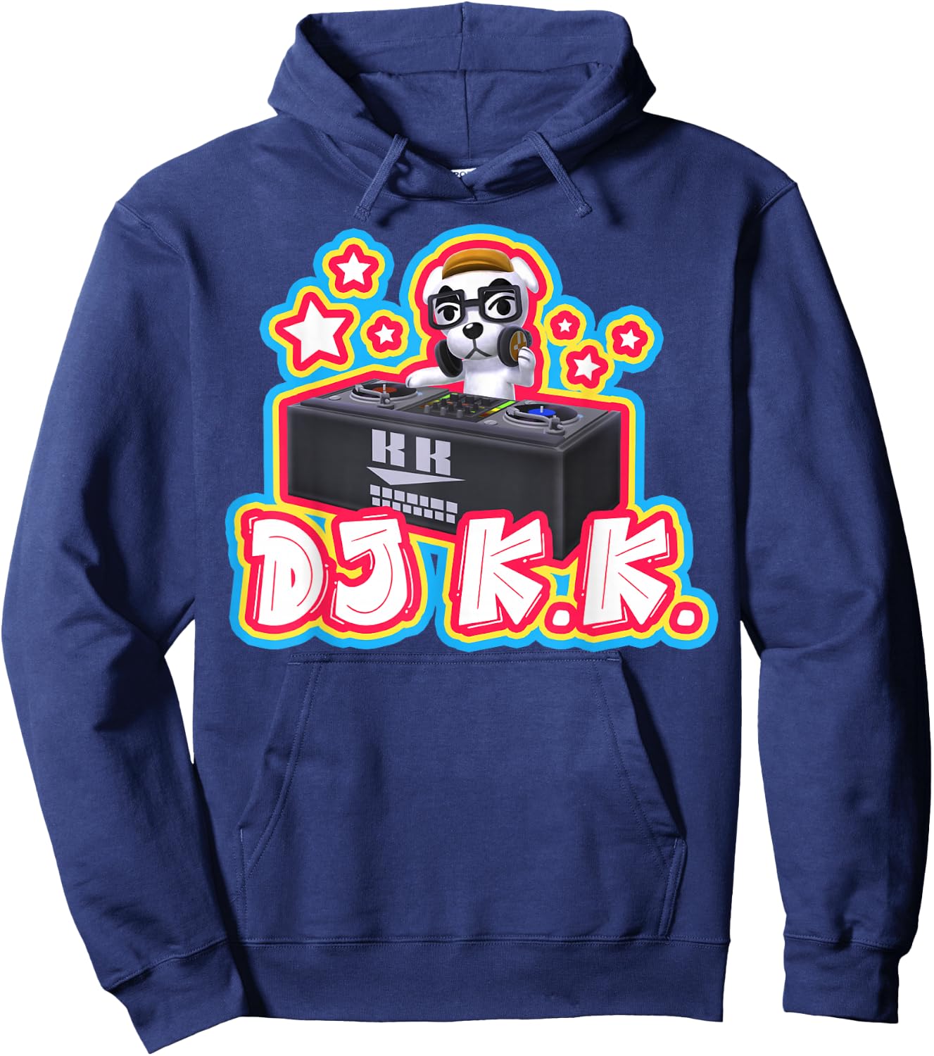 Animal Crossing DJ K.K. Portrait Hoodie - Hoodie | Navy