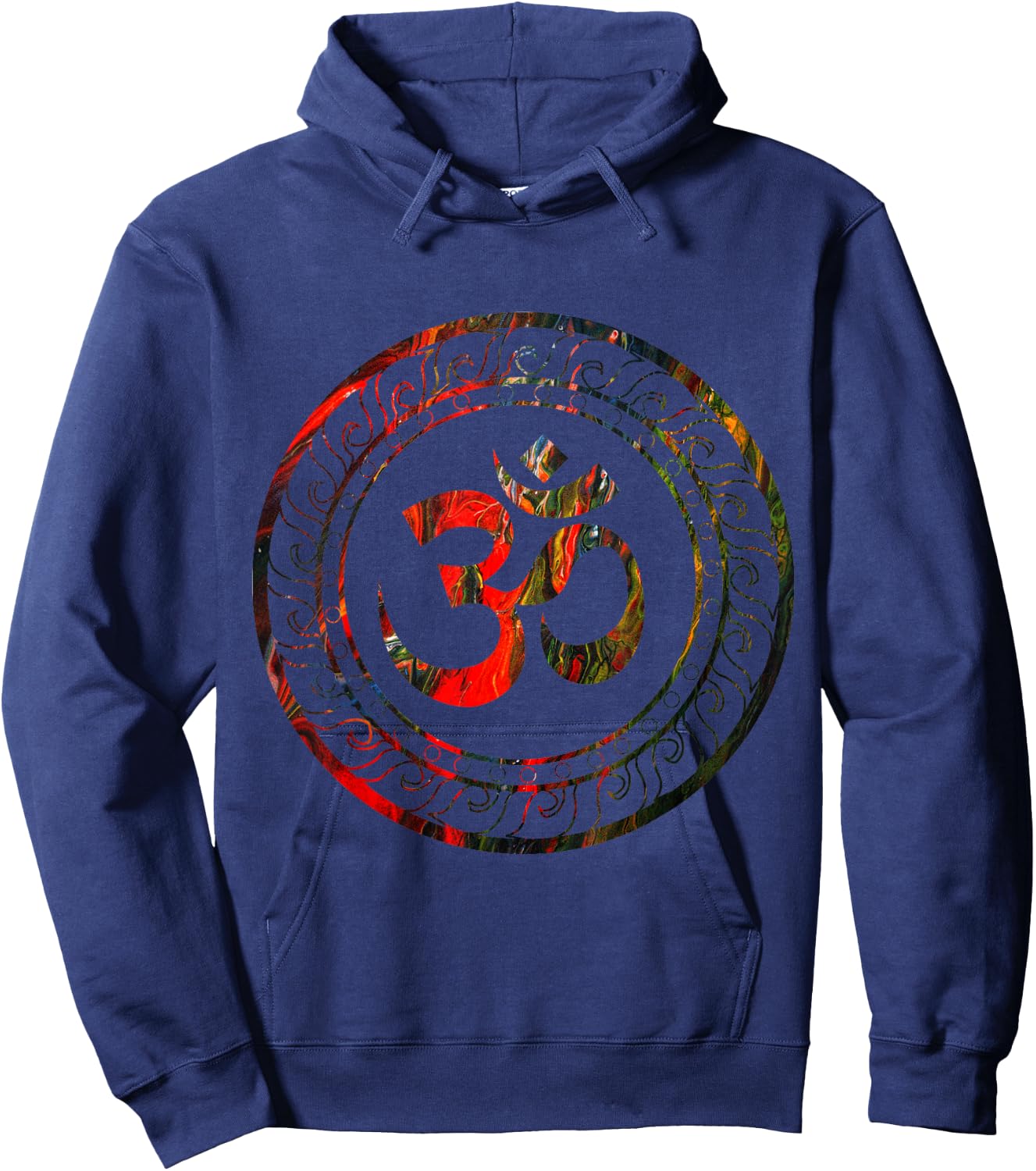 Om Ohm Aum Buddhism Symbol Yoga Sanskrit Hoodie - Hoodie | Navy
