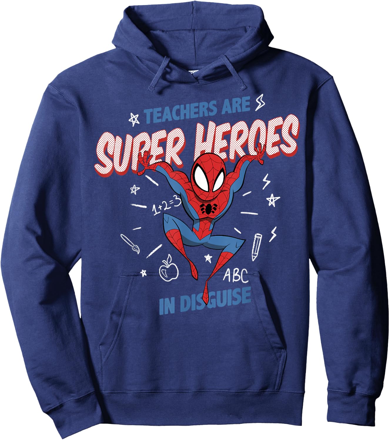 Marvel Spider-Man Teachers are Super Heroes Hoodie - Hoodie | Navy