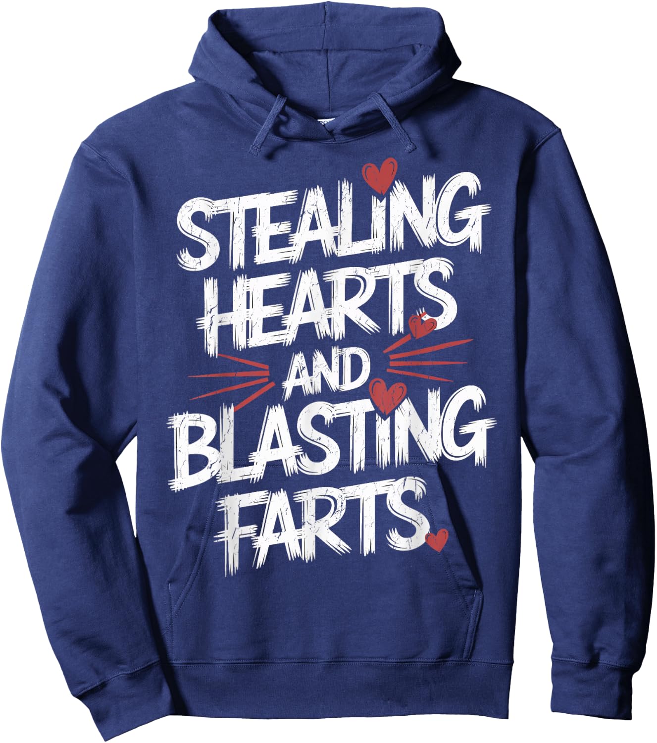 Stealing Hearts Blasting Farts Valentines Day Hoodie - Hoodie | Navy