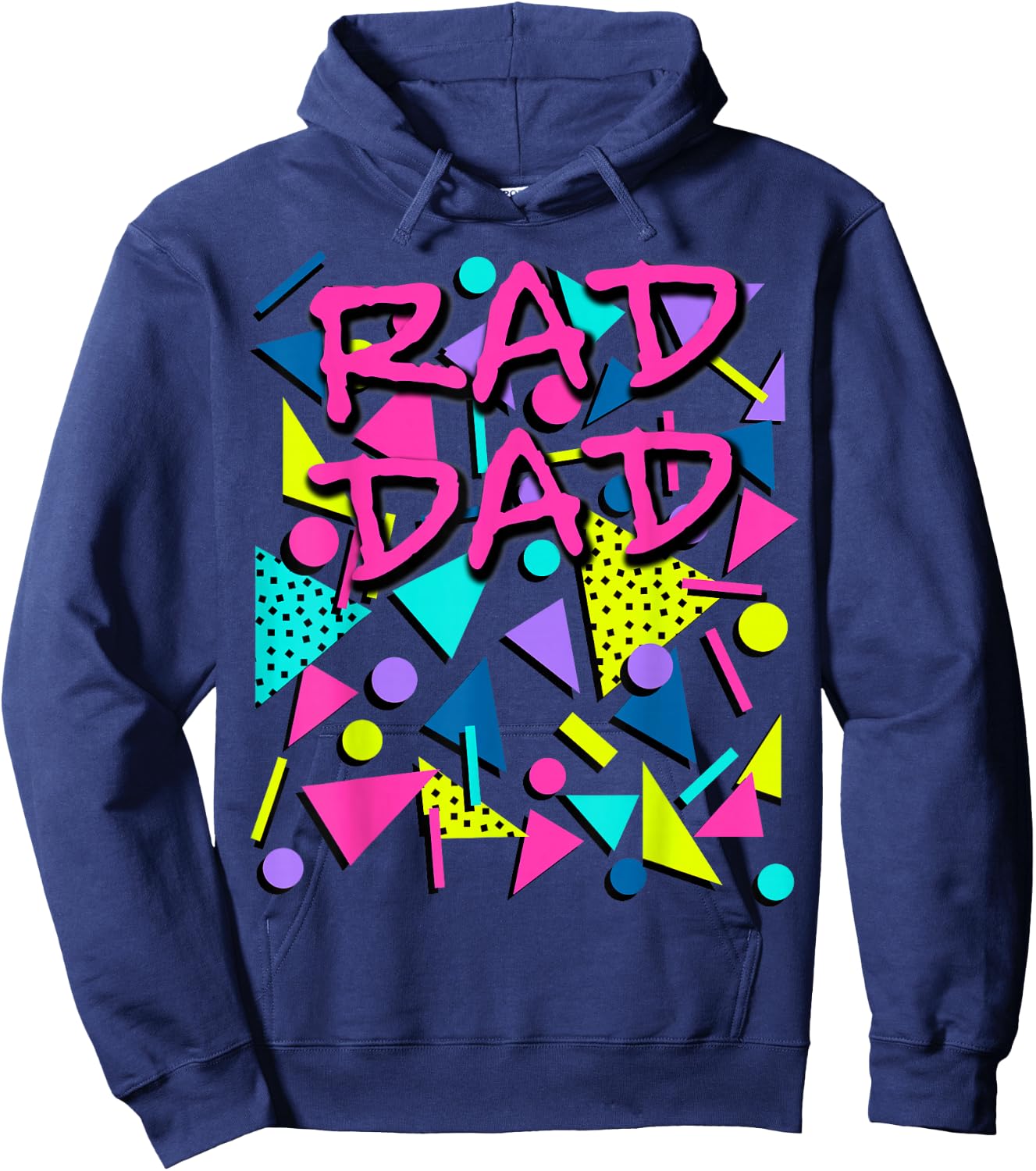 Rad Dad 80s Throwback Hoodie - Hoodie | Navy