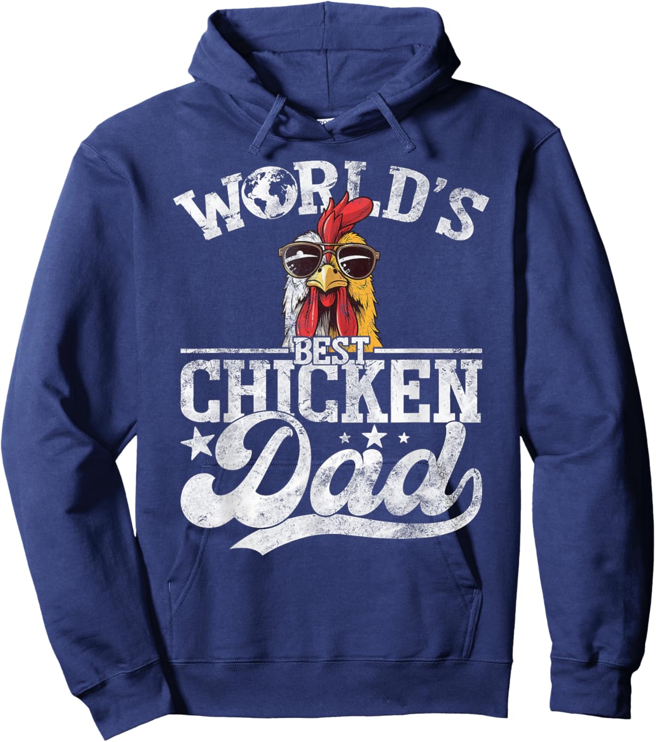 Chicken Farmer Dad World’s Best Chicken Dad Father's Day Hoodie - Hoodie | Navy