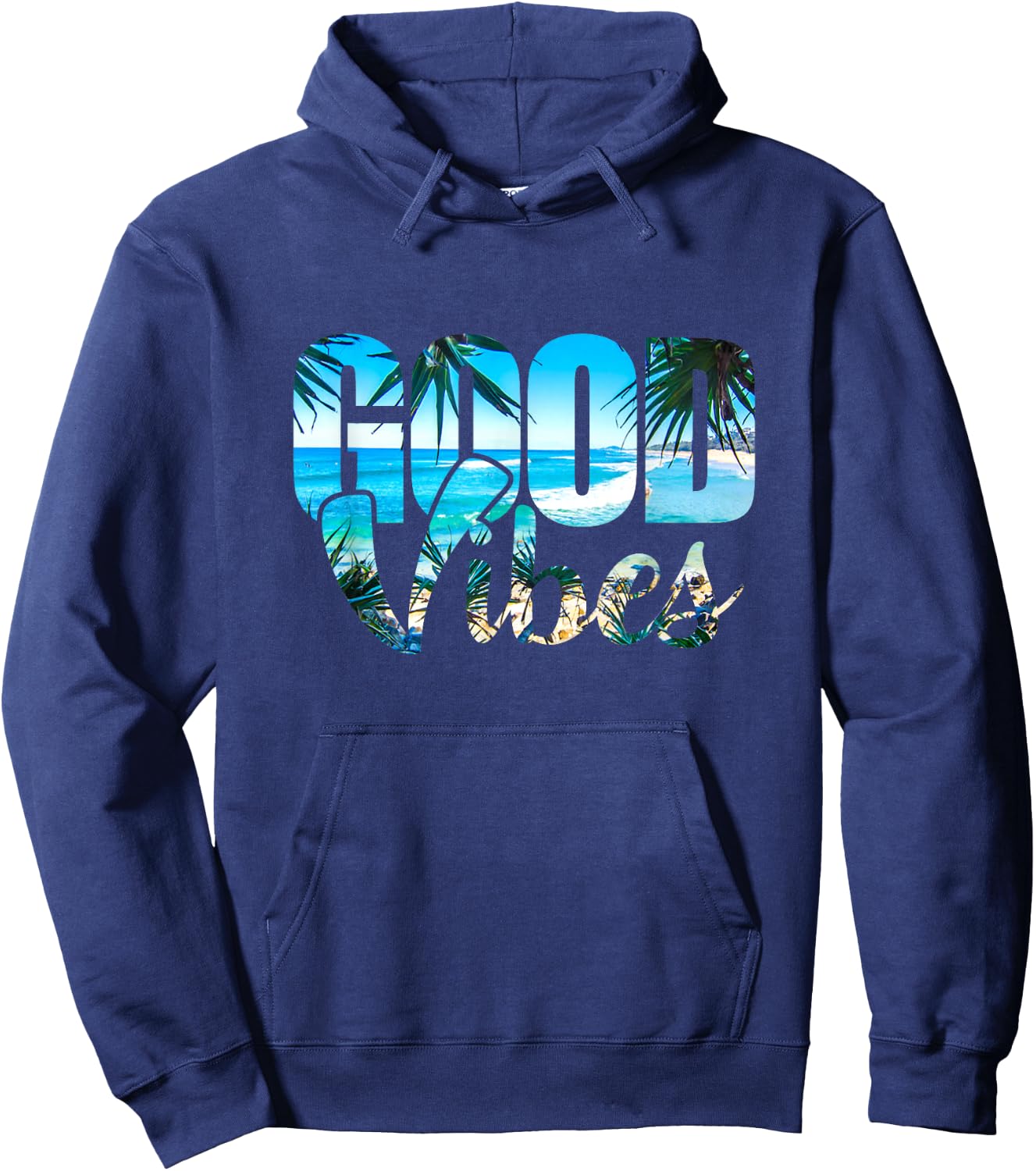 Good Vibes Positive Beach Hoodie - Hoodie | Navy