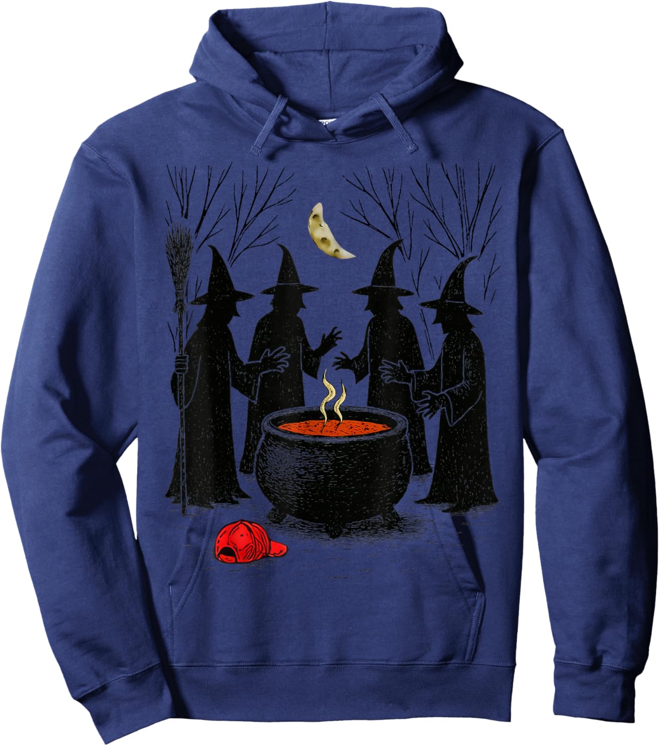 Spooky Witch Halloween Anti Trump Feminist Women Rights Hoodie - Hoodie | Navy