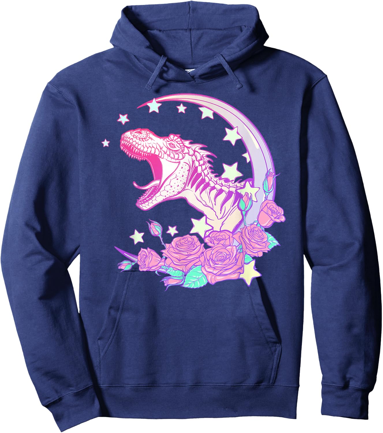 Pastel Goth Trex - Vaporwave Aesthetic Hoodie - Hoodie | Navy