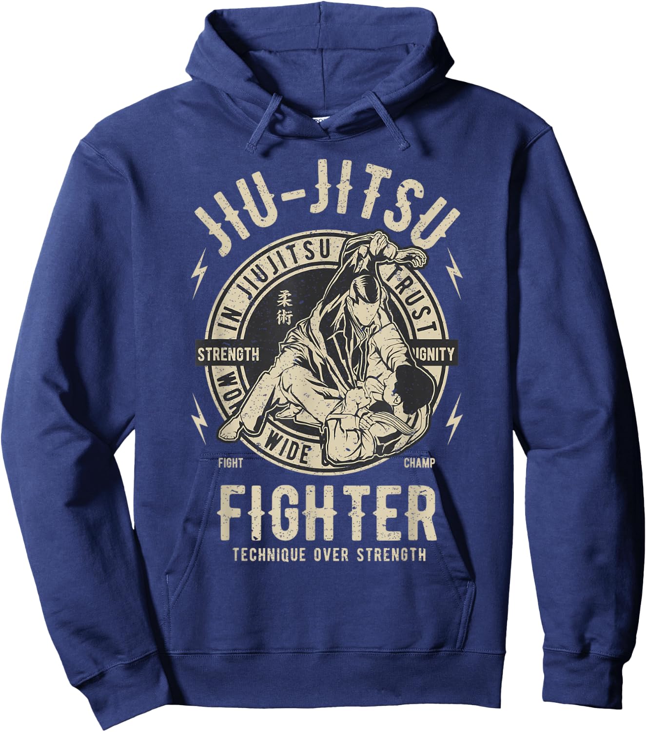 JIU Jitsu Shirt BJJ T Shirt Brazilian Jiu Jitsu Hoodie - Hoodie | Navy