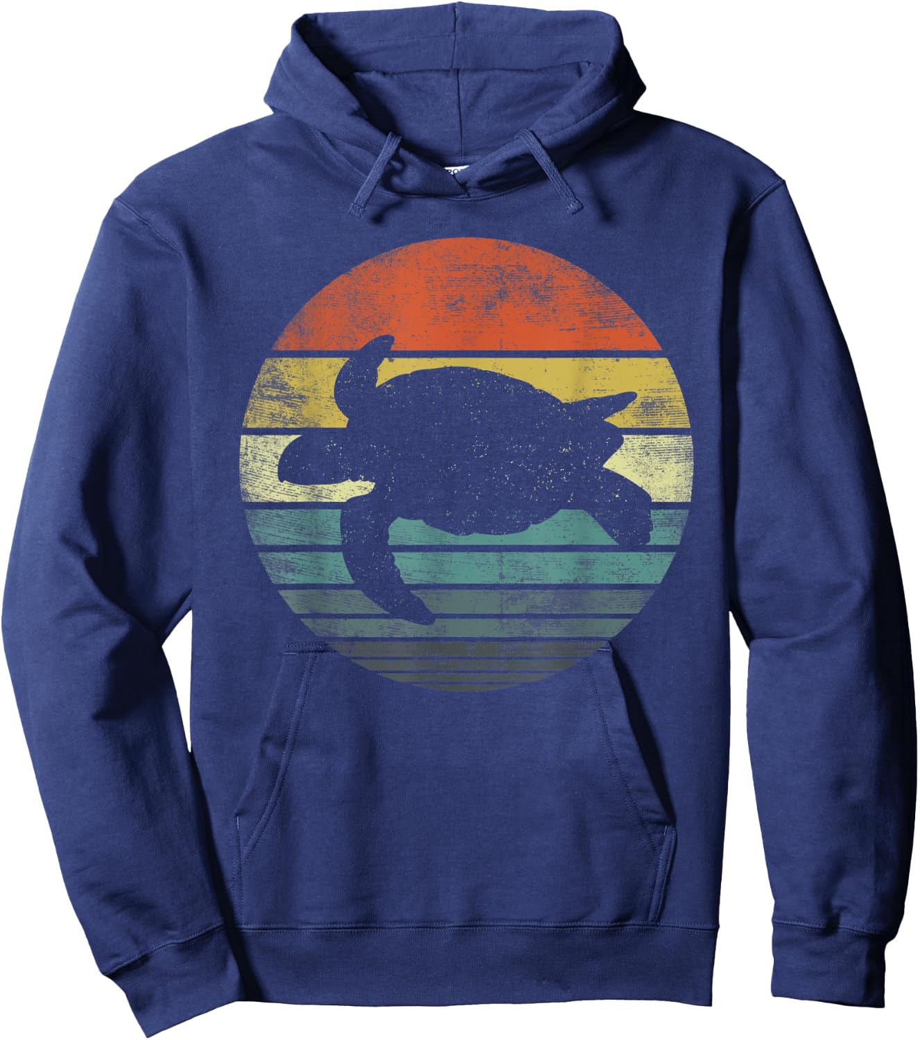 Turtle Lover Gifts Retro Vintage Zoo Reptile Silhouette Hoodie - Hoodie | Navy