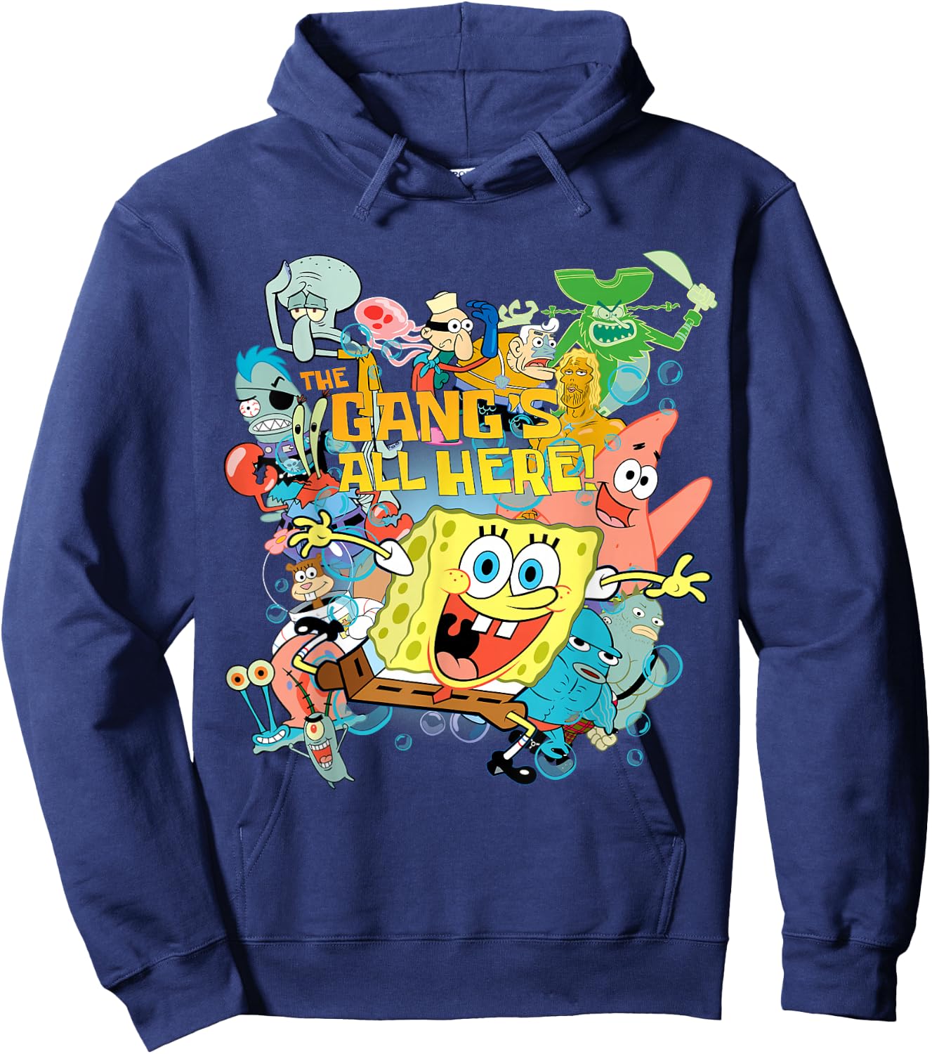 Spongebob Squarepants The Gangs All Here! Small Hoodie - Hoodie | Navy