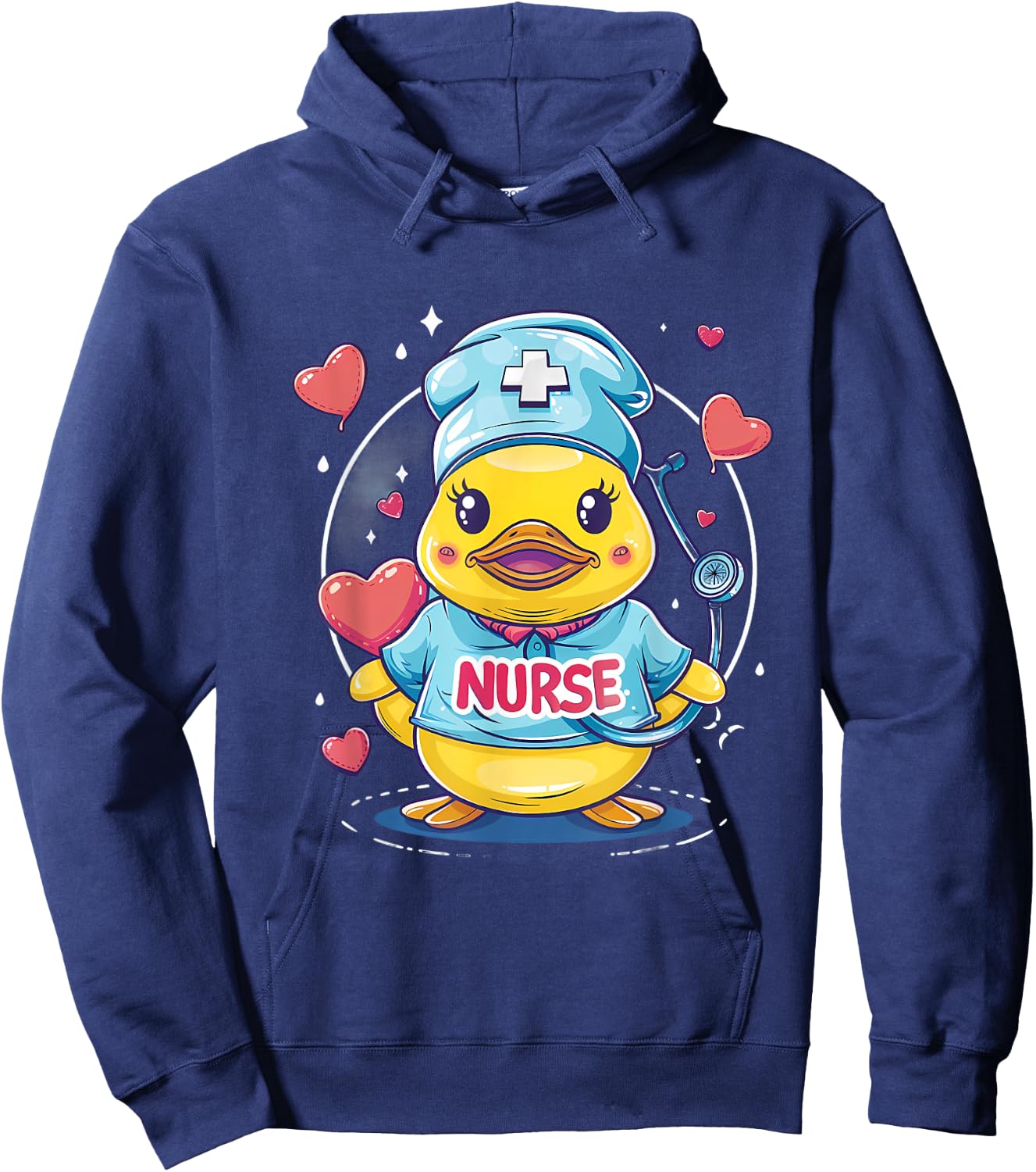 Nurse Rubber Duck Heart Rubber Duckie Nurse Appreciation Hoodie - Hoodie | Navy