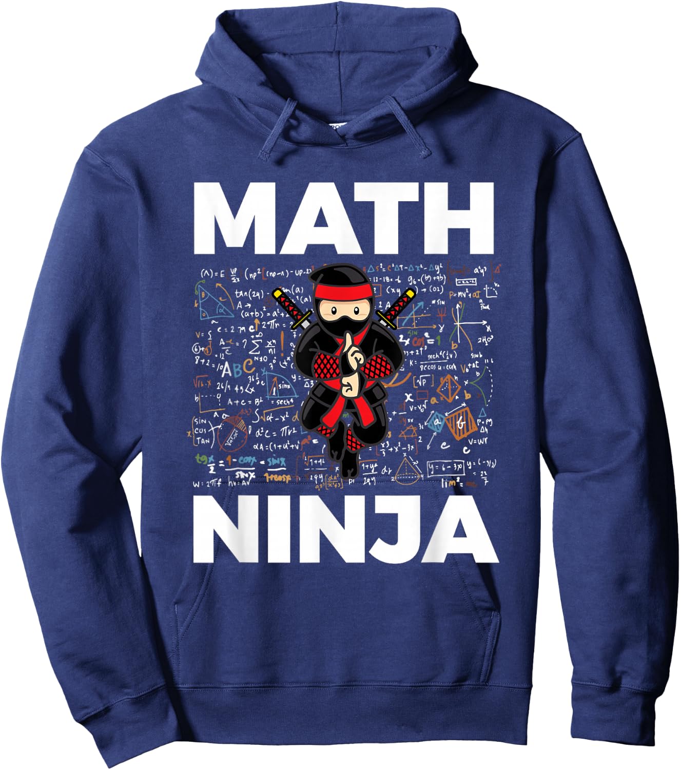 Funny Math Ninja for Mathematics Teacher Student Hoodie - Hoodie | Navy
