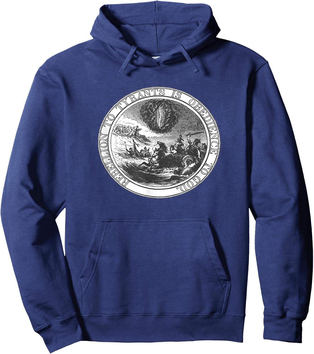 Rebellion to Tyrants is Obedience to God Franklin Hoodie - Hoodie | Navy