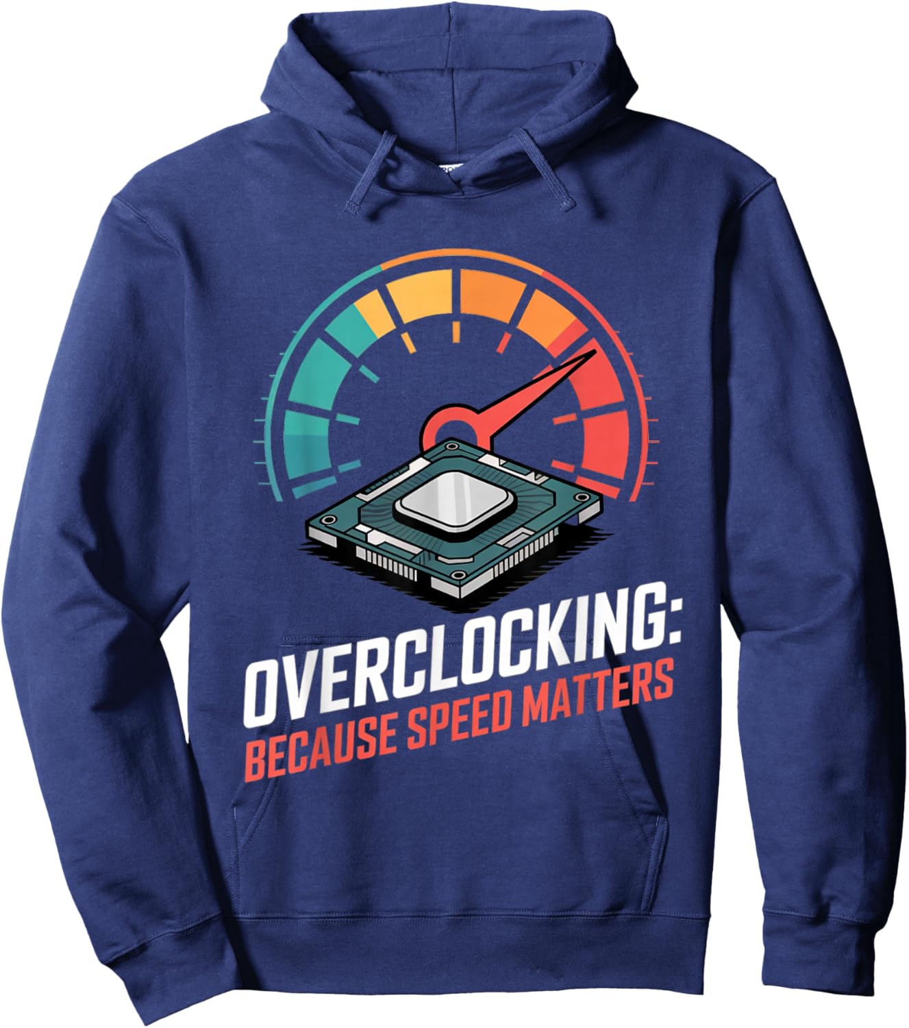Overclocking Speed Pc Builder Tech Hobby Programming Life Hoodie - Hoodie | Navy