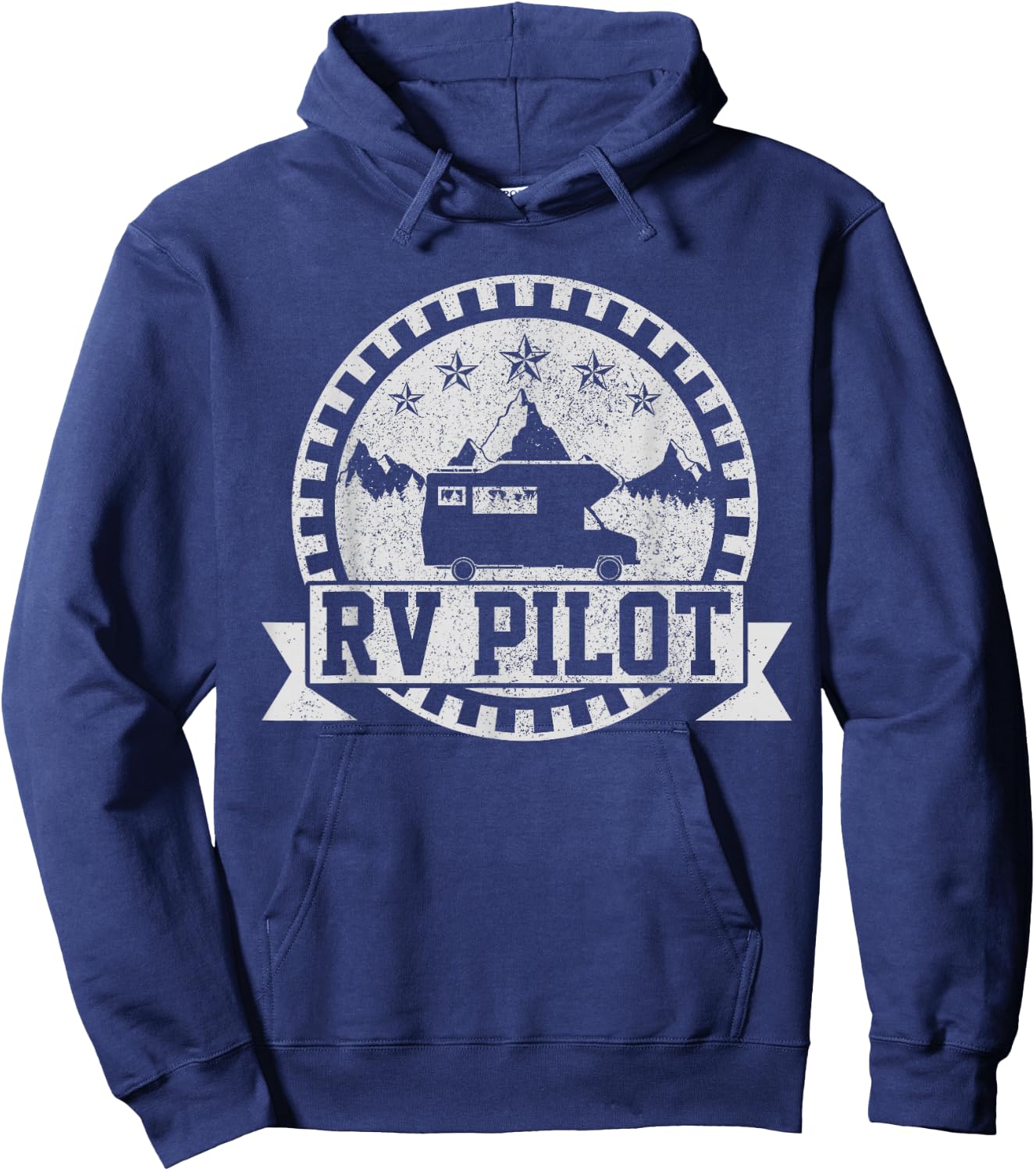 RV Pilot - Road Trip Camping Vintage Outdoor Camper Gift Hoodie - Hoodie | Navy