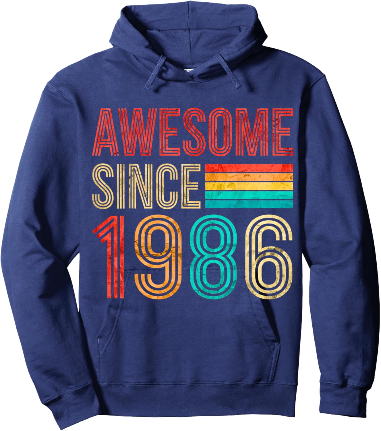 40 Birthday Men 40yr Awesome Vintage 1986 40th Birthday Hoodie - Hoodie | Navy