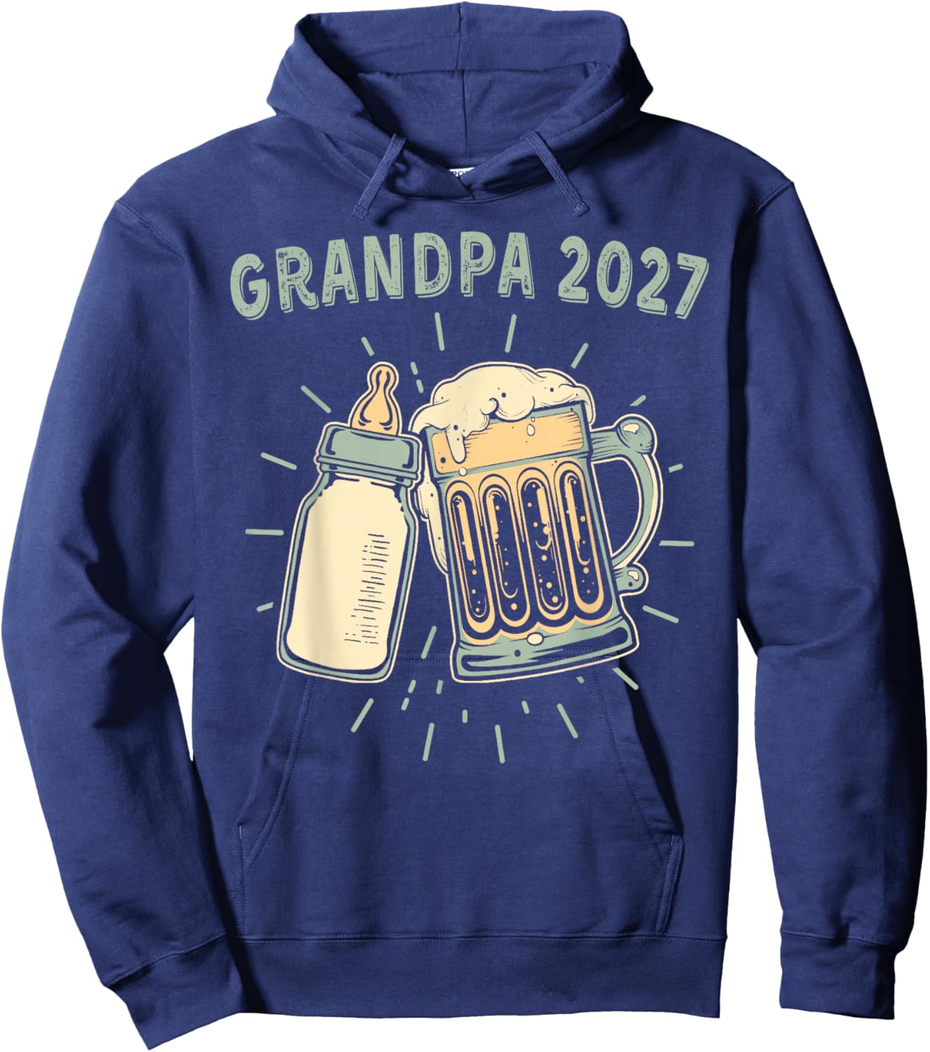 Soon to Be Grandpa 2027 Became A Grandpa Hoodie - Hoodie | Navy