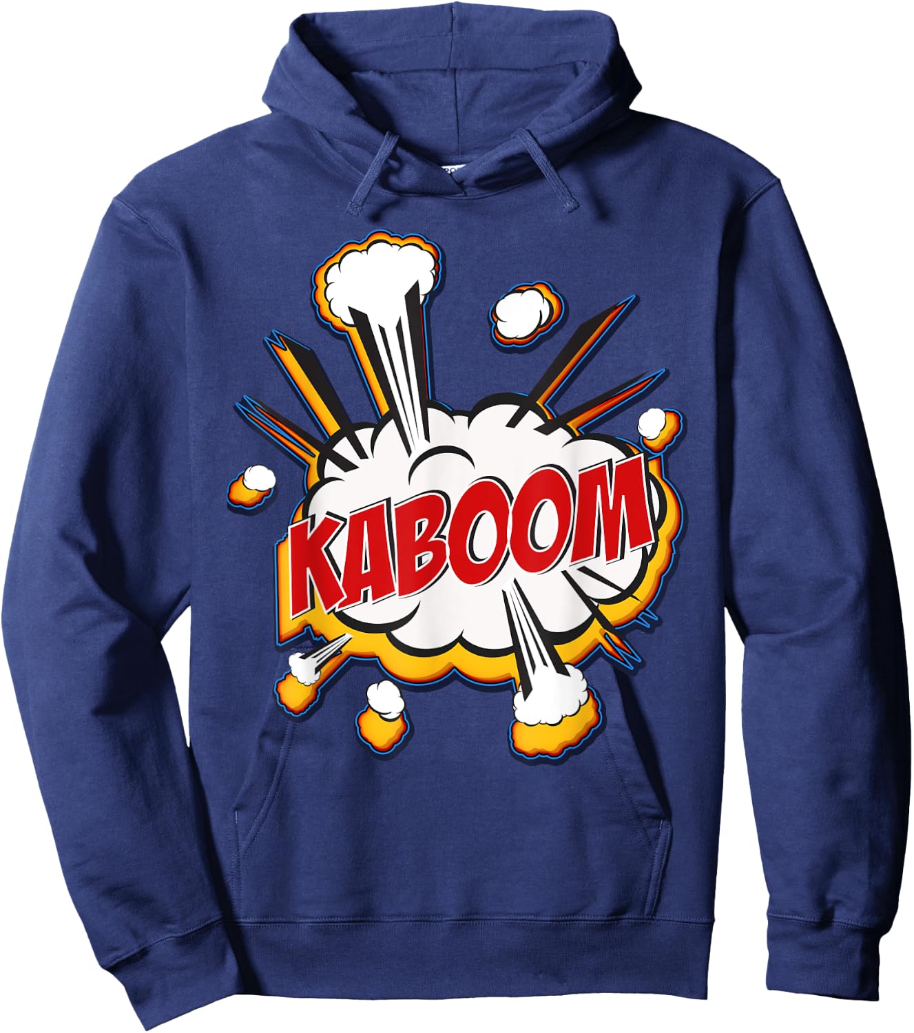 Kaboom Comic Sound Effects T Shirt Hoodie - Hoodie | Navy