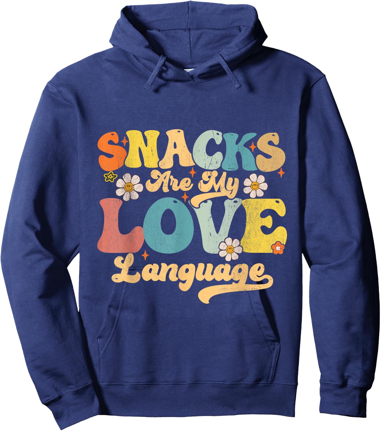 Valentines Day Kids Snacks Are My Love Language Baby Toddler Hoodie - Hoodie | Navy