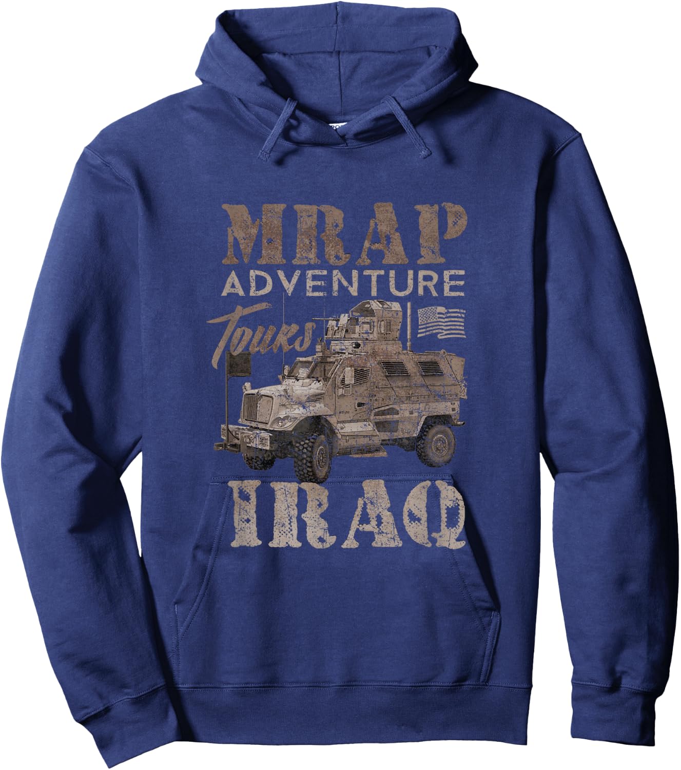 Military Veteran IRAQ Army MRAP adeventures shirt Hoodie - Hoodie | Navy