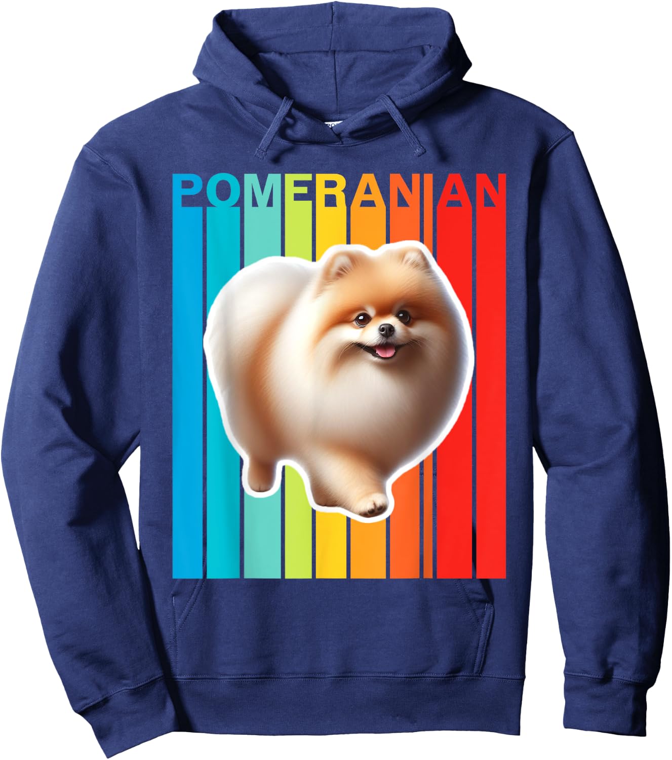 Colorful Pomeranian Hoodie - Hoodie | Navy