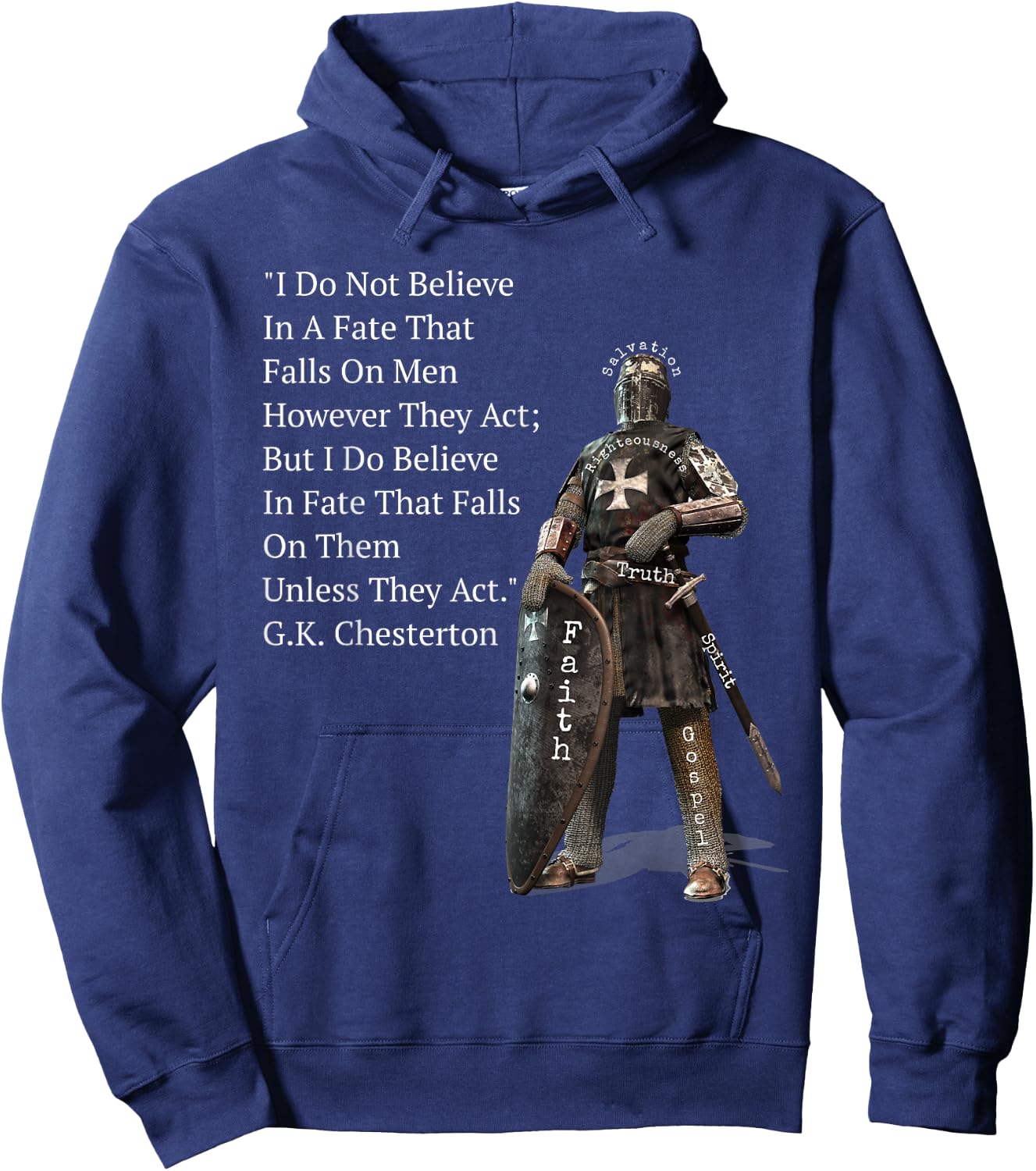 G.K. Chesterton Quote Inspirational Crusade Hoodie - Hoodie | Navy