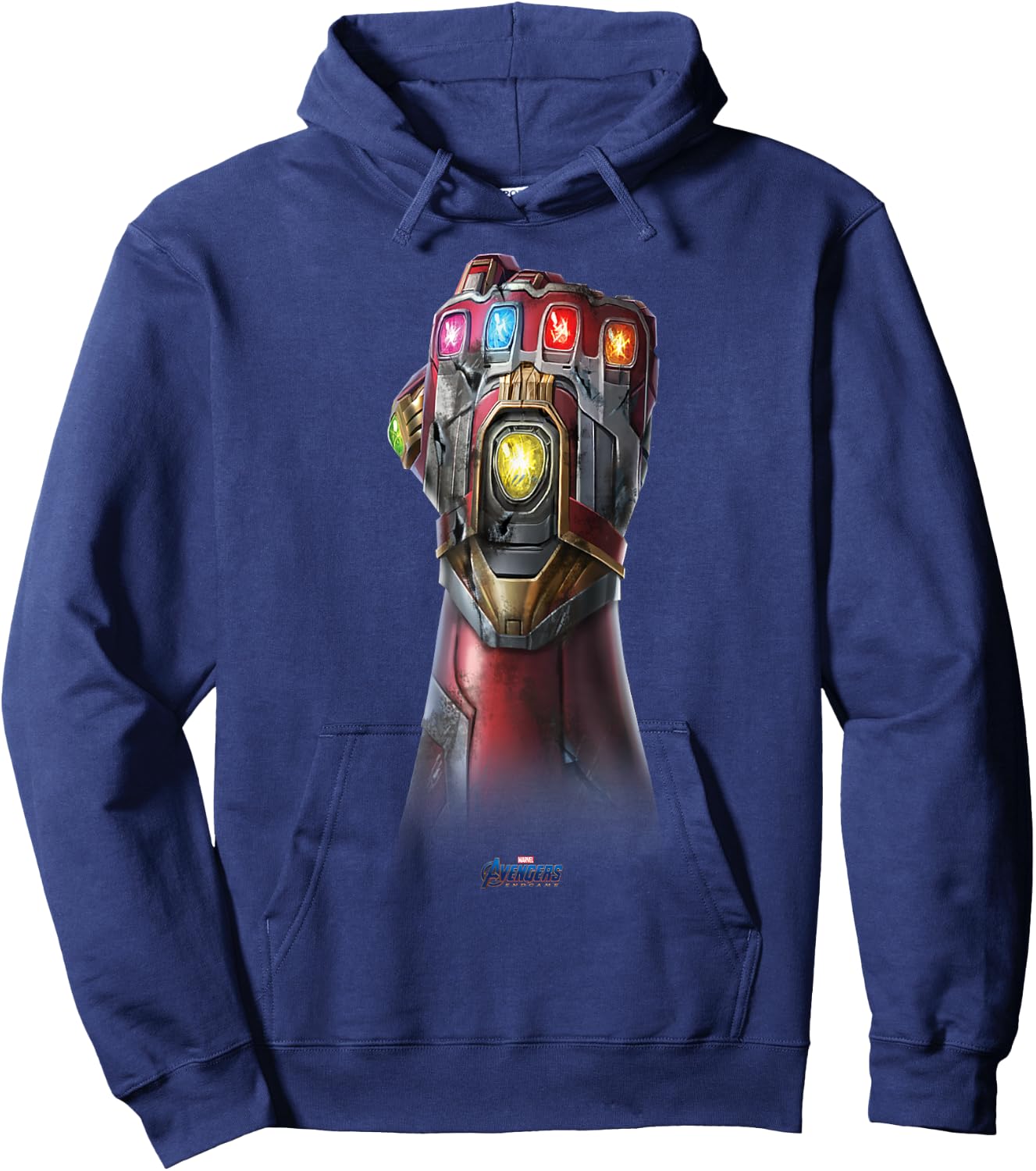 Marvel Avengers Endgame Infinity Stone Gauntlet Color Logo Hoodie - Hoodie | Navy