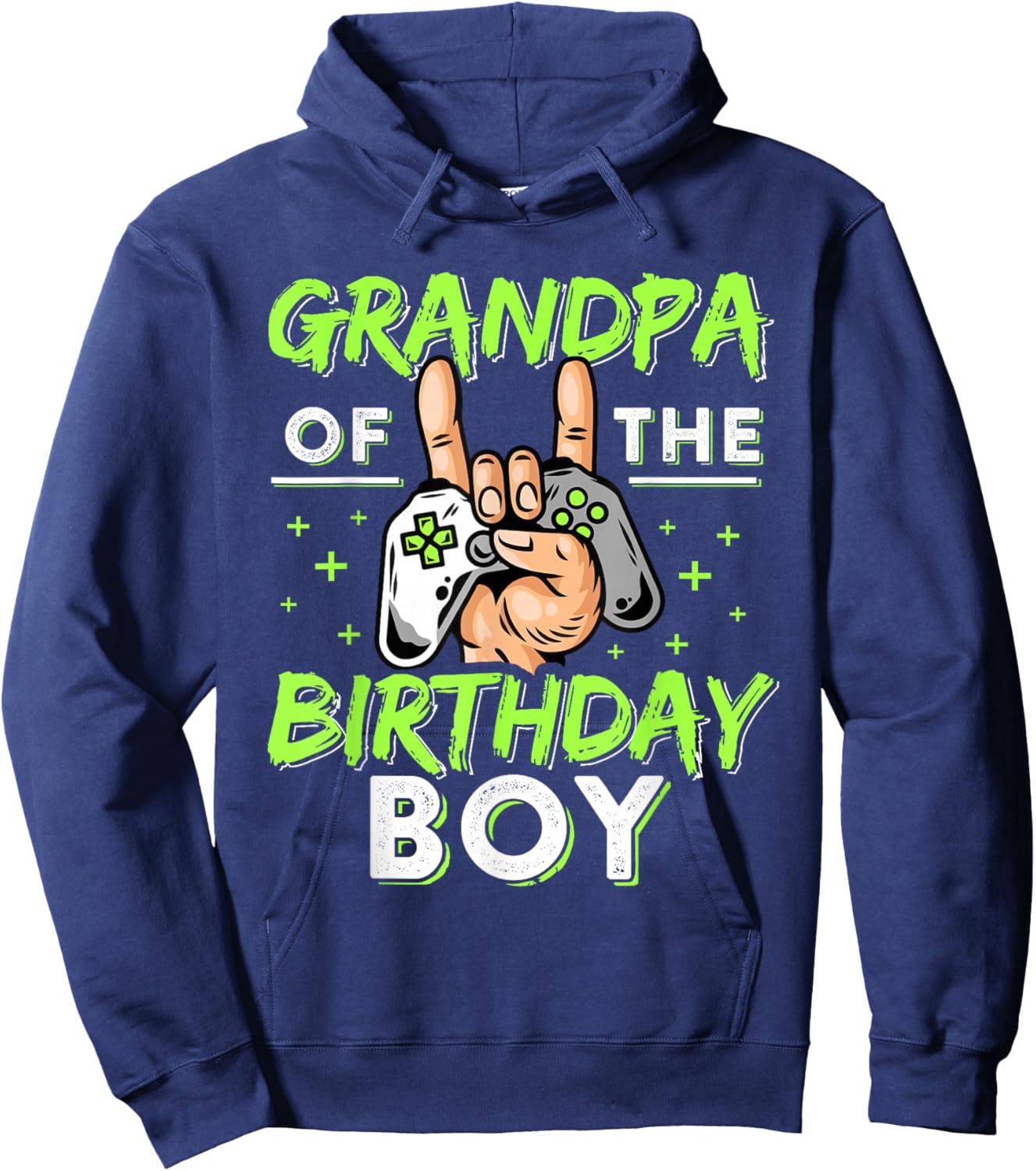 Gamer Birthday Grandpa of the Birthday Boy Video Game Kids Hoodie - Hoodie | Navy