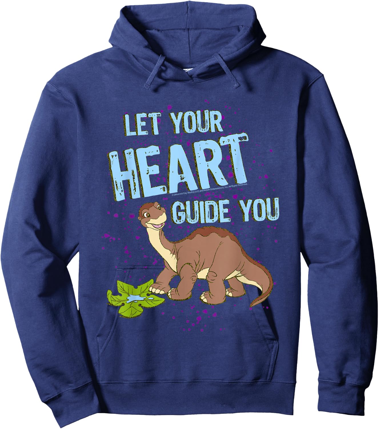 Land Before Time Littlefoot Let Your Heart Guide You Hoodie - Hoodie | Navy