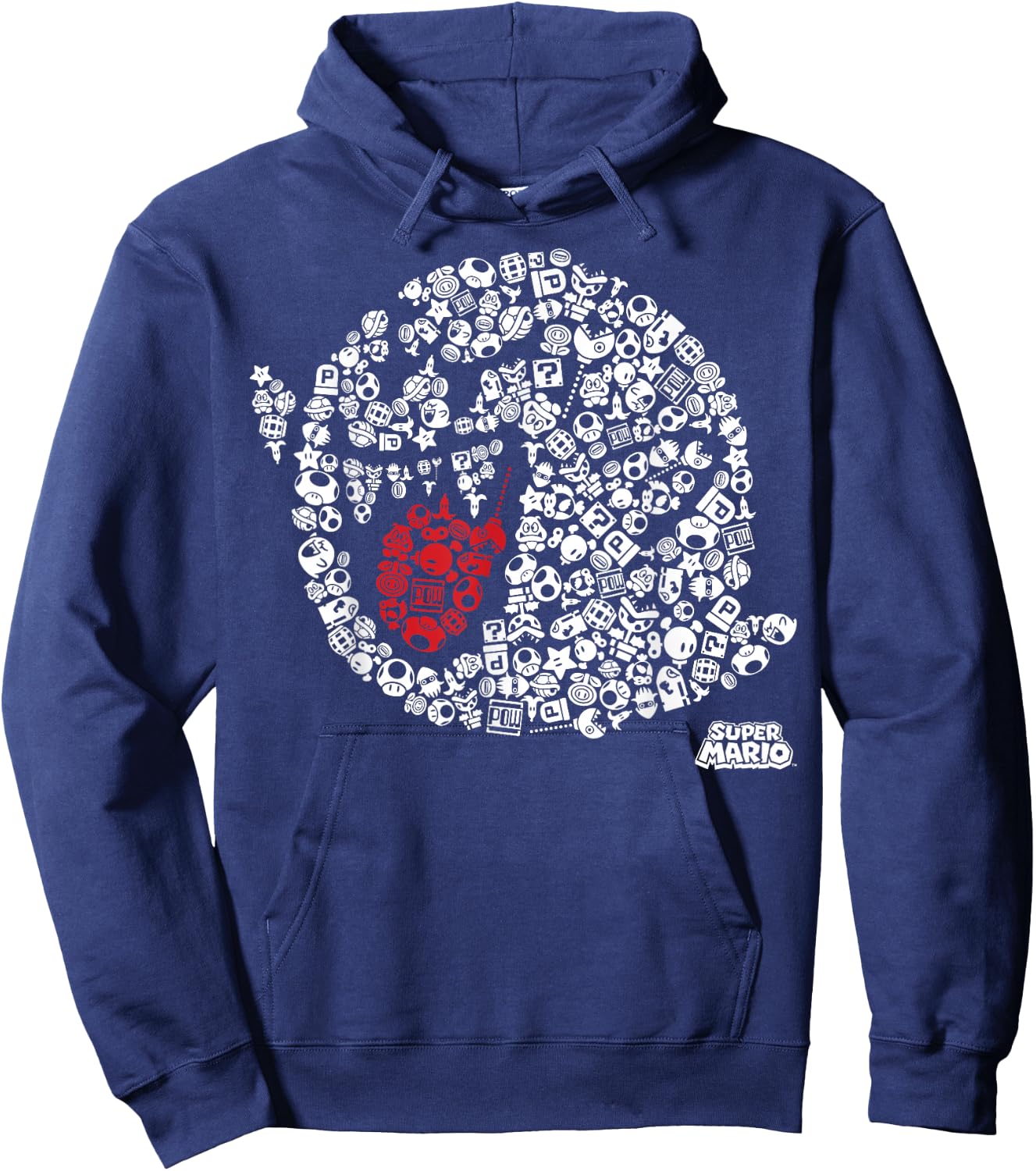 Nintendo Super Mario Iconic Boo Portrait Graphic Hoodie - Hoodie | Navy