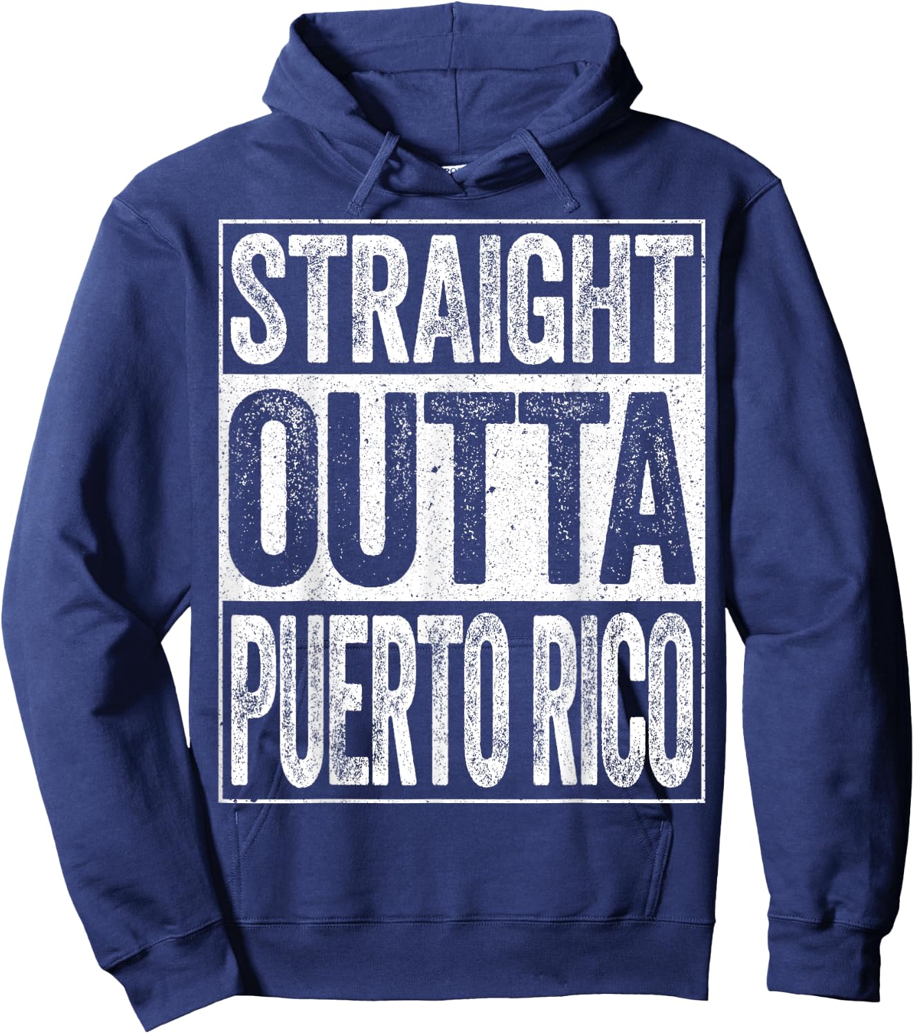 Straight Outta Puerto Rico Hoodie - Hoodie | Navy