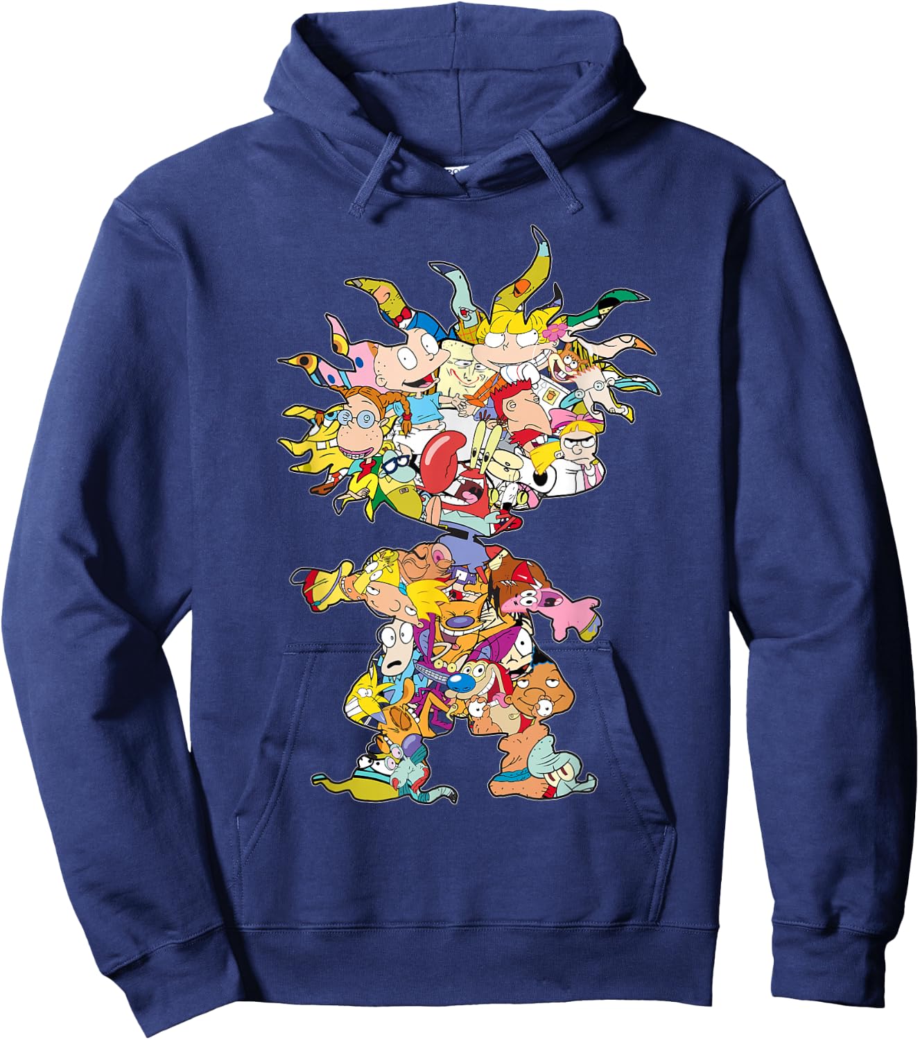 Nickelodeon 90s Nick Chuckie Character Silhouette Hoodie - Hoodie | Navy