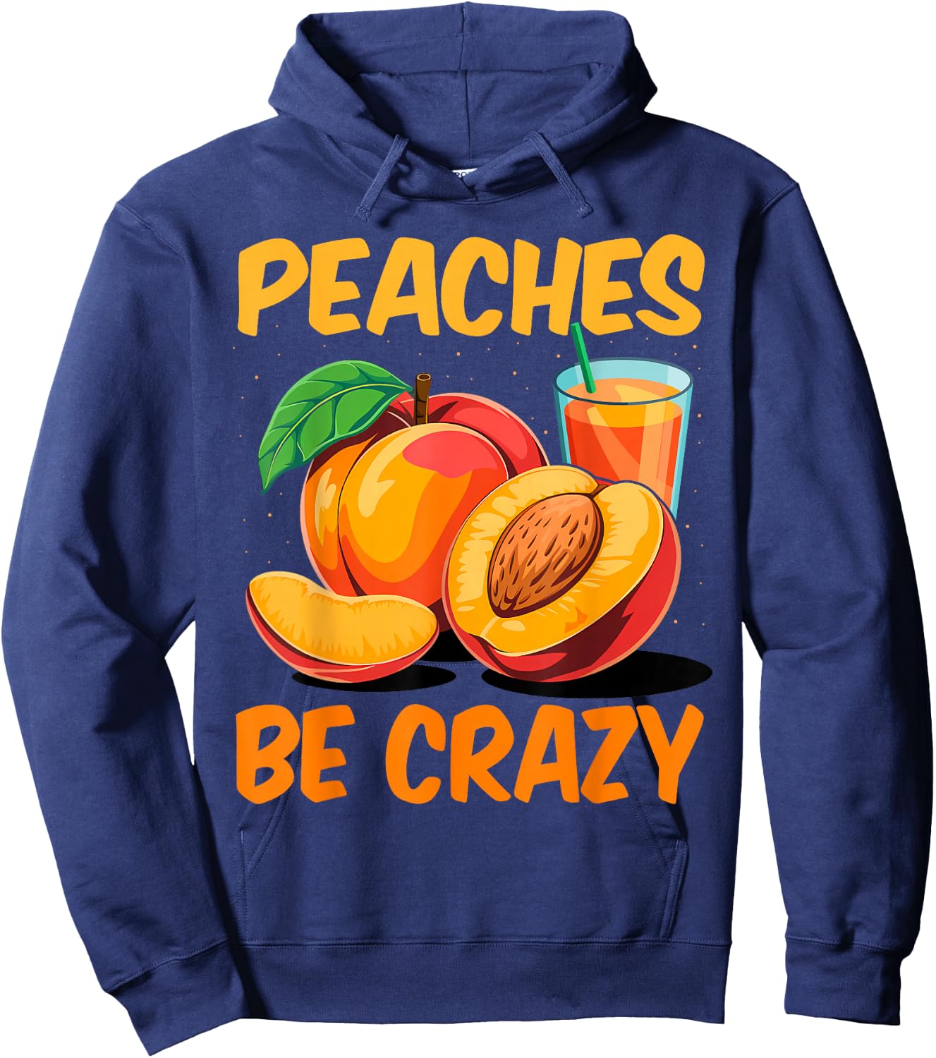 Funny Peach Pun Fruit Georgia Iced Tea Hoodie - Hoodie | Navy