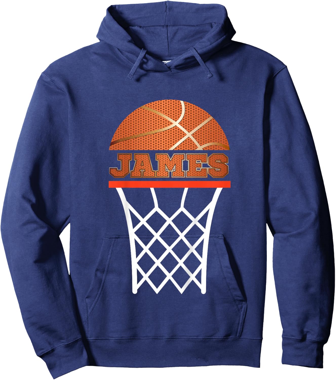 Basketball Apparels Custom Name James, Youth T Shirt Gift Hoodie - Hoodie | Navy