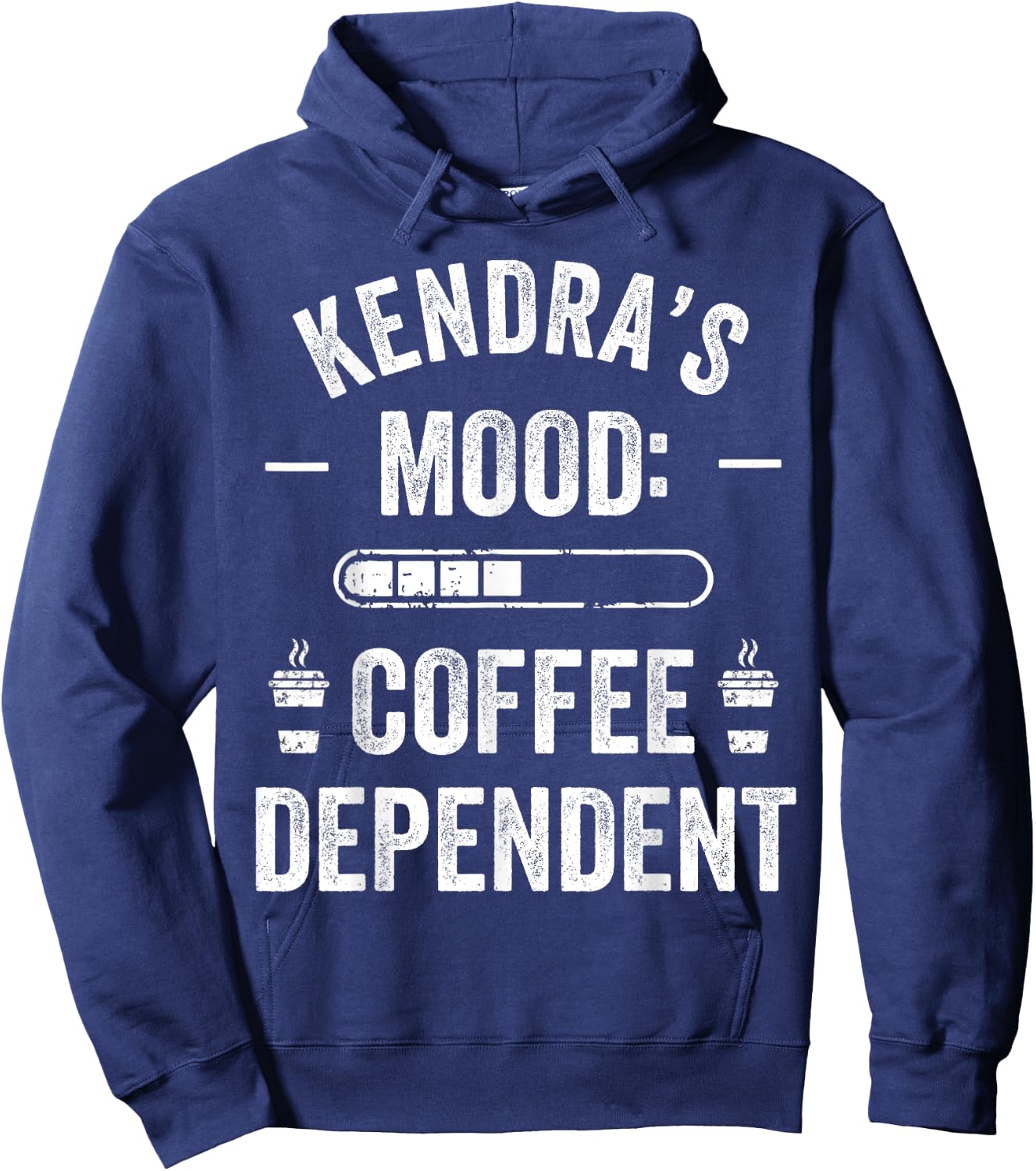 KENDRA Personalized Cute Coffee Girls KENDRA Name Hoodie - Hoodie | Navy
