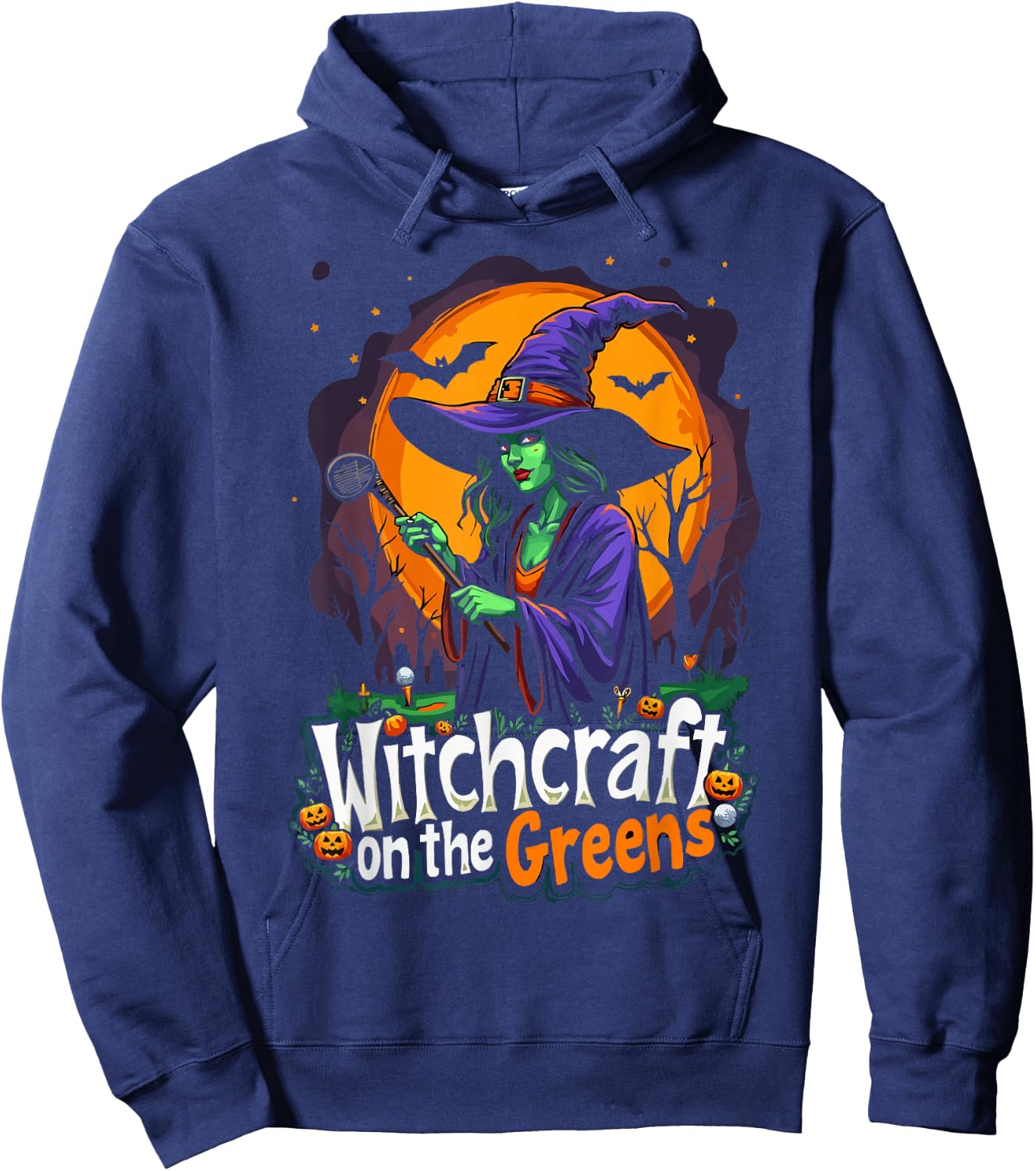 Golf Halloween Spooky Golf Player GolferTrick Or Treat Hoodie - Hoodie | Navy