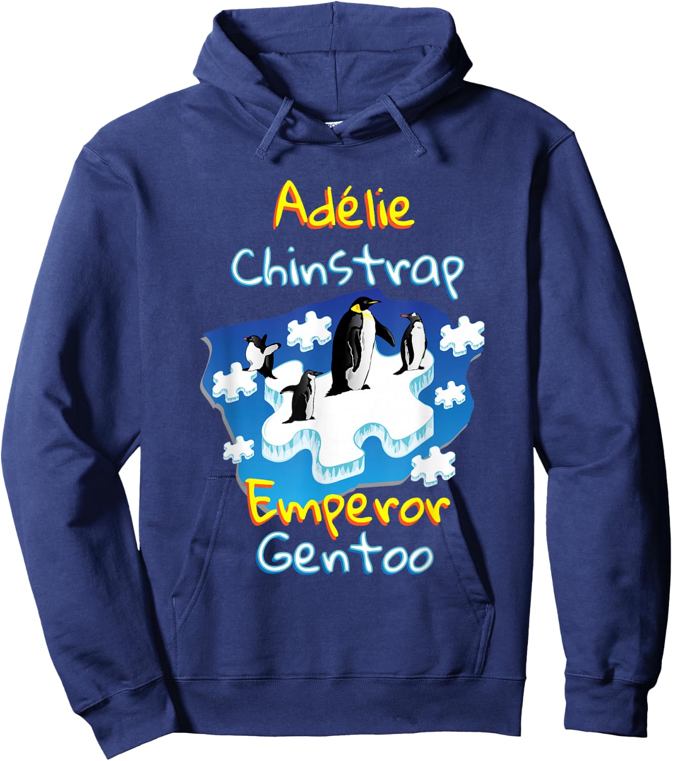 Adelie Chinstrap Emperor Gentoo | Penguins Autism Hoodie - Hoodie | Navy