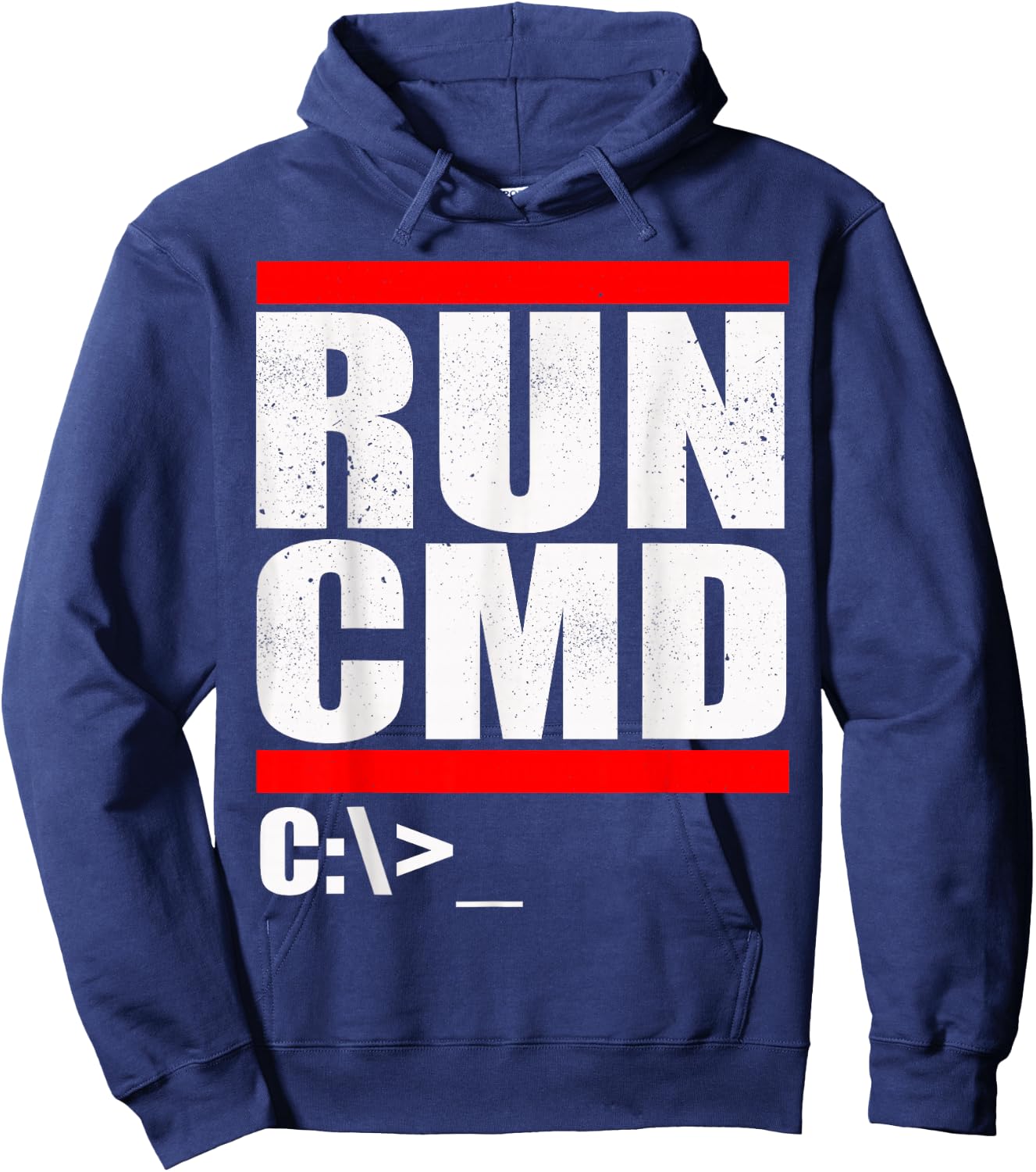 Run CMD Computer Nerd T Shirt Hoodie - Hoodie | Navy