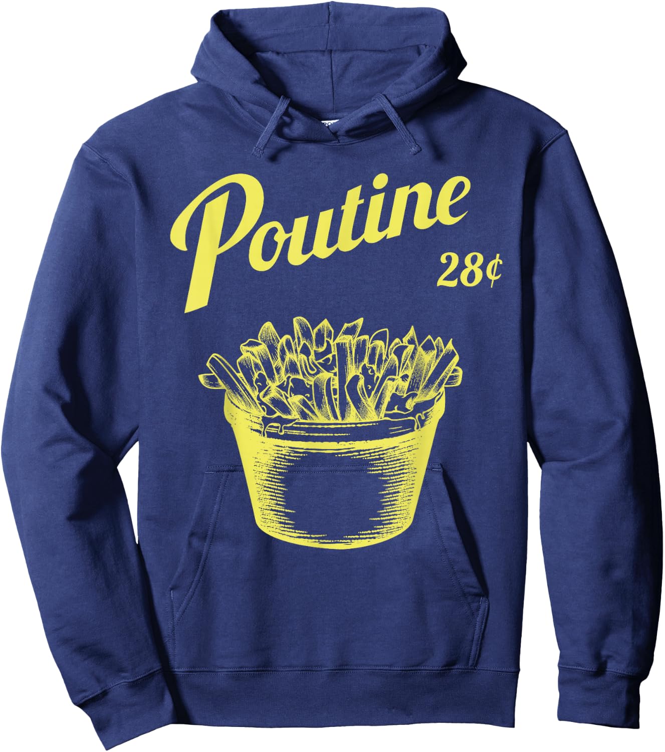 Retro Poutine - Canada - Montreal Hoodie - Hoodie | Navy