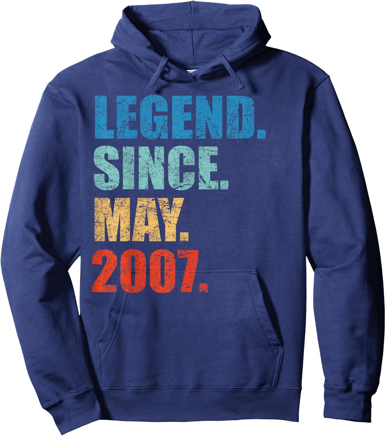 Legend Since May 2007 12th Birthday Gift 12 Years Old Shirt Hoodie - Hoodie | Navy