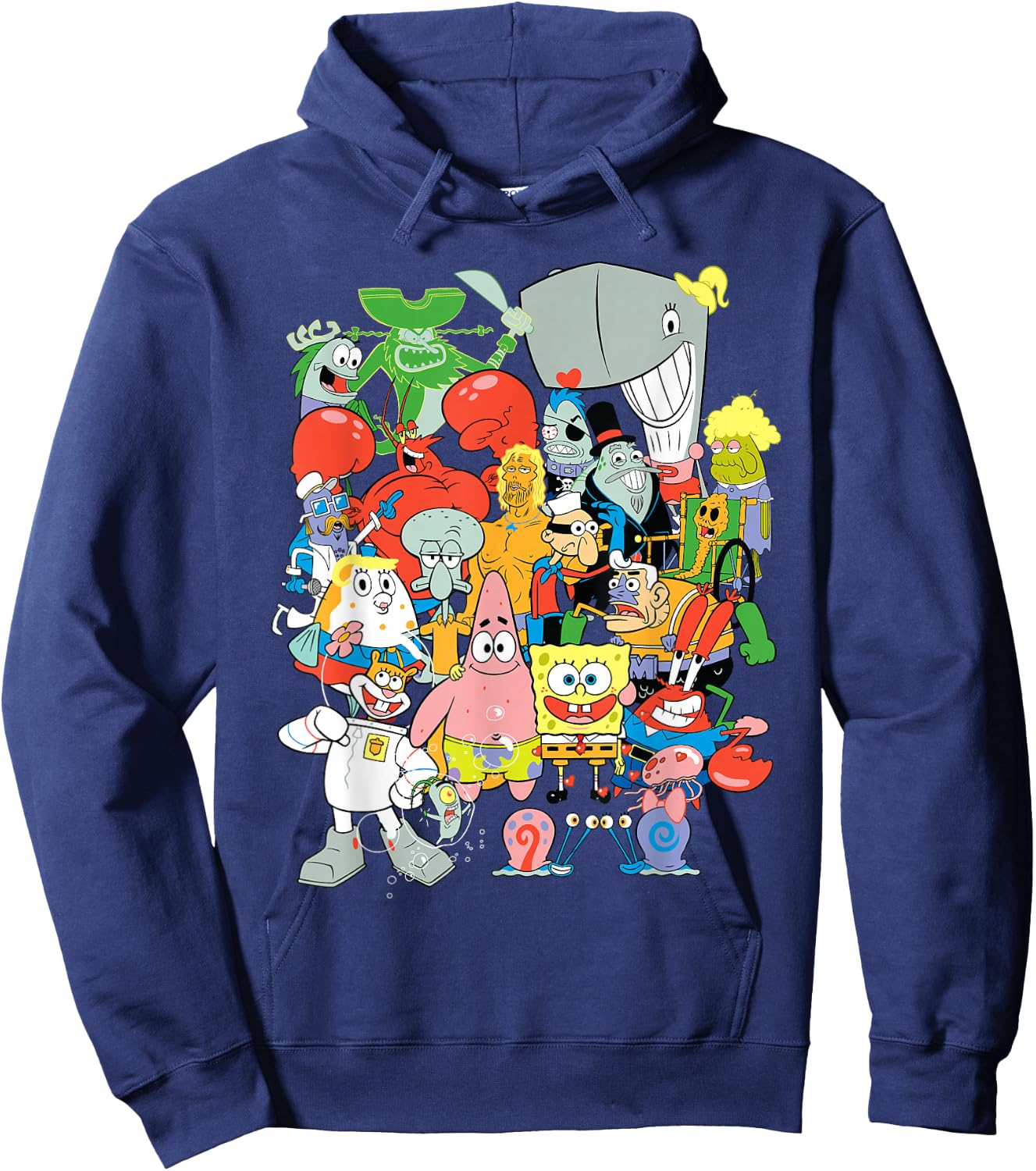Spongebob Squarepants Cast of Characters Hoodie - Hoodie | Navy