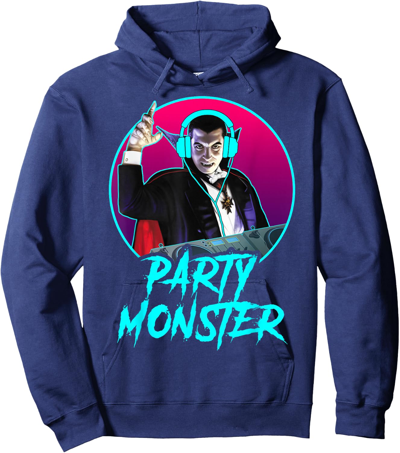 Universal Monsters Dracula Party Monster DJ Hoodie - Hoodie | Navy