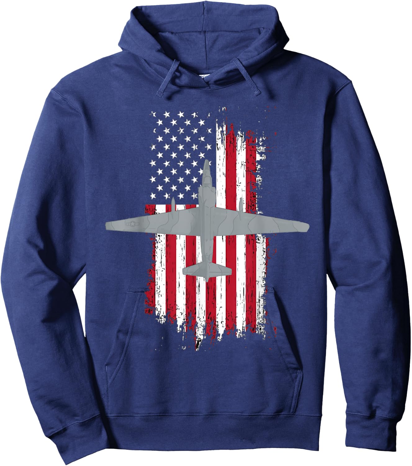 U-2 Dragon Lady Spy Plane American Flag Military Shirt Hoodie - Hoodie | Navy