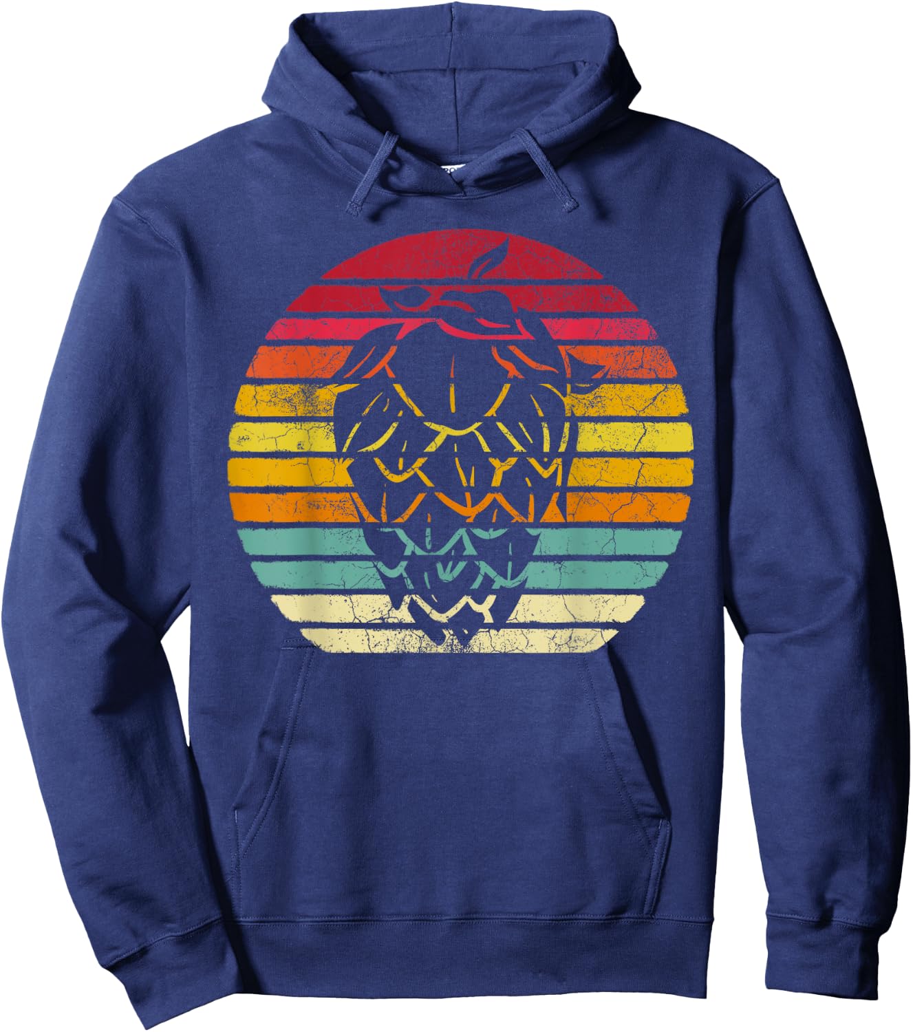Vintage Retro Hops Leaf Beer Brewing IPA Father's Day Gift Hoodie - Hoodie | Navy