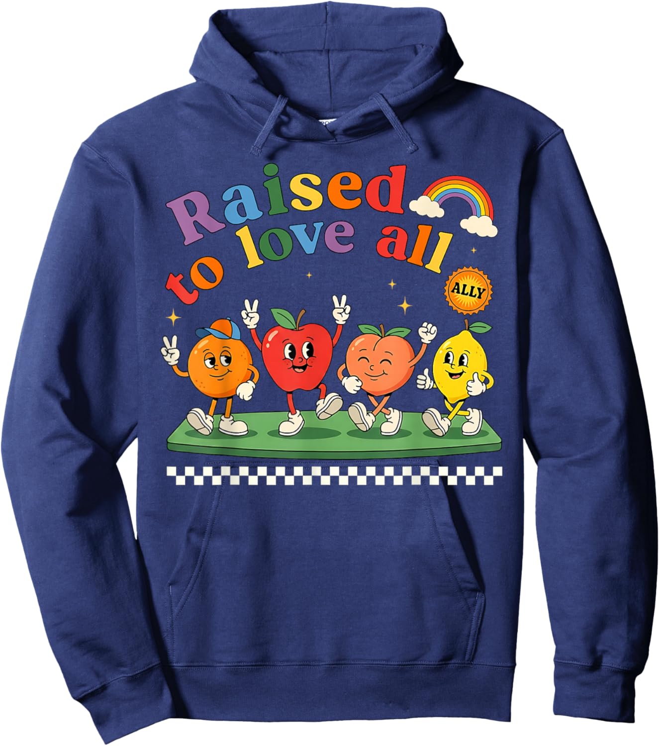 Raised to Love You LGBTQ Pride Month Equality Boys Girls Hoodie - Hoodie | Navy