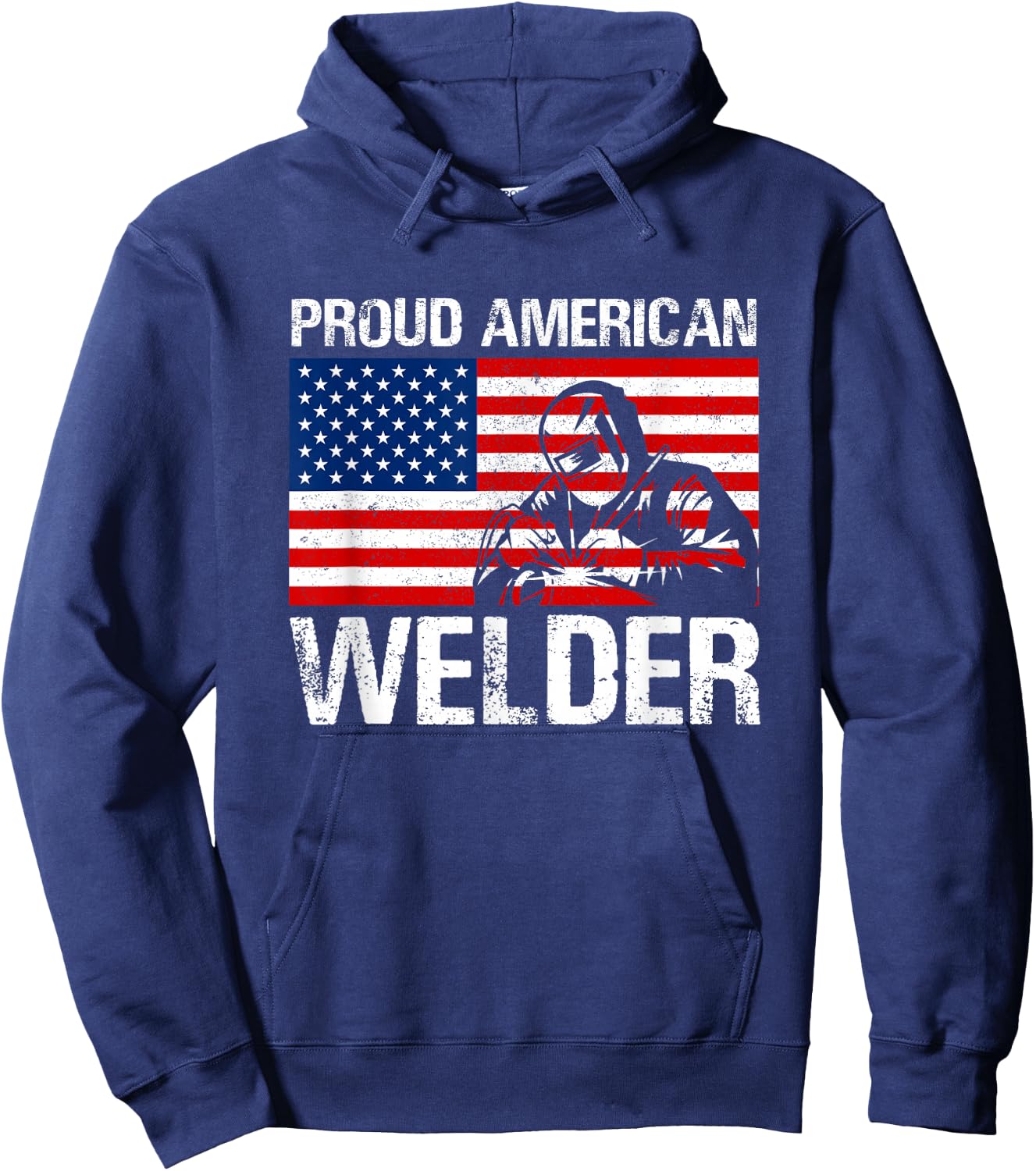 Proud American Welder product Welder Gifts Hoodie - Hoodie | Navy
