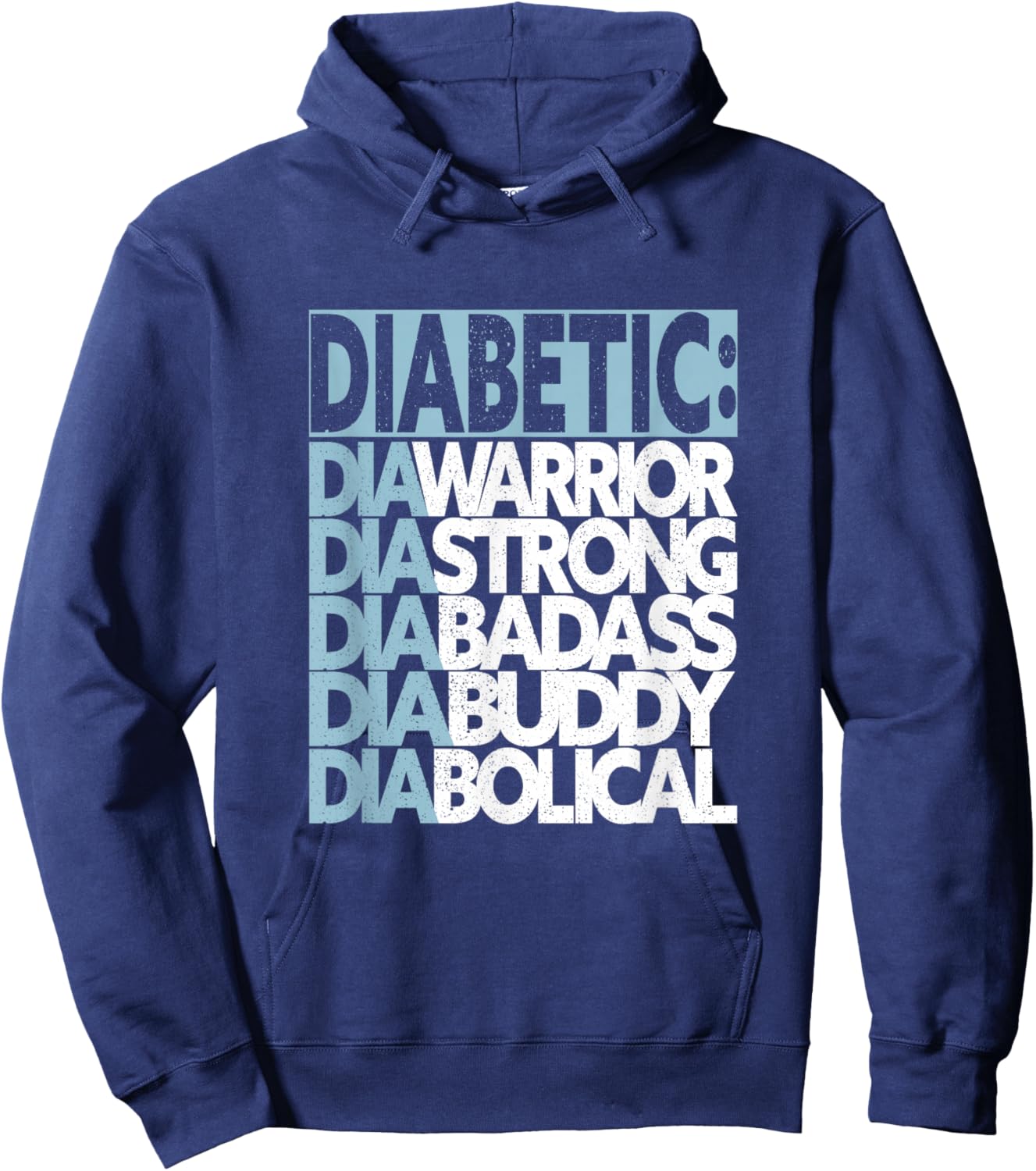 Support Diabetes Awareness Month Funny Diabetic Diabetes Hoodie - Hoodie | Navy