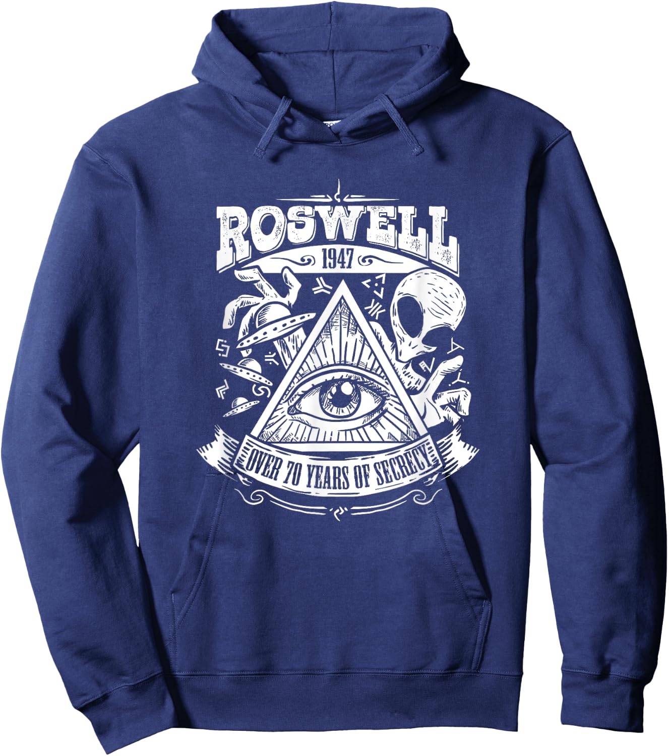 Conspiracy Theory Gifts Roswell Alien Crash Gift An Ancient Astronaut Theorists Hoodie - Hoodie | Navy