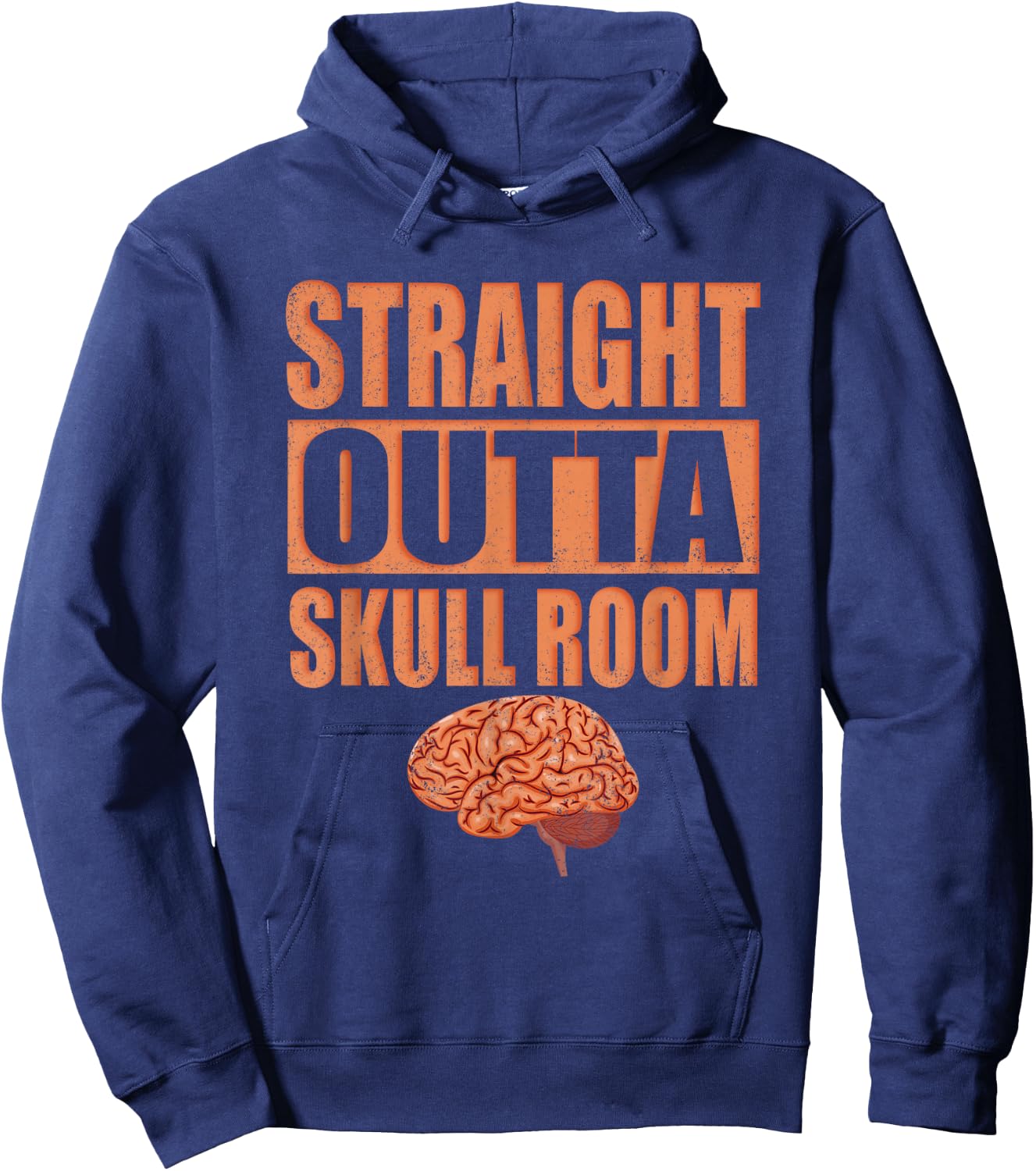 Skull Brain Awareness Chiari Malformation Straight Outta Hoodie - Hoodie | Navy