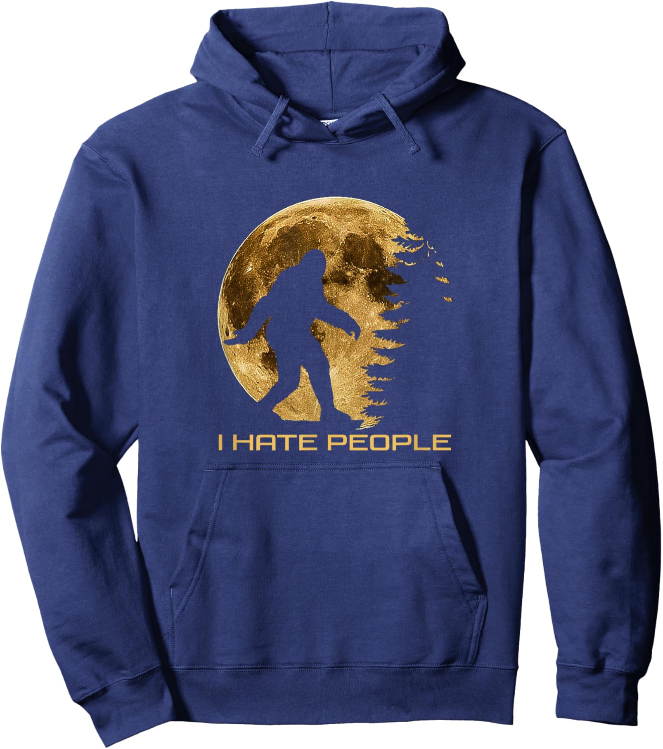 I Hate People Bigfoot Hoodie - Hoodie | Navy