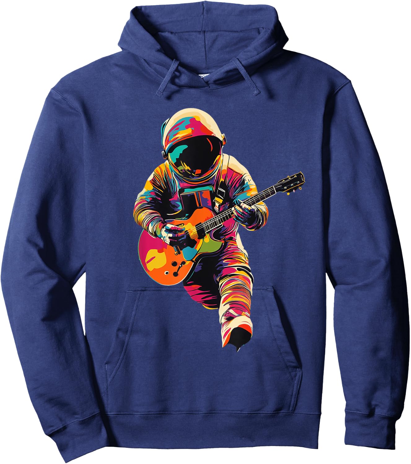 Astronaut playing guitar. Astronaut guitarist. Funny. Hoodie - Hoodie | Navy